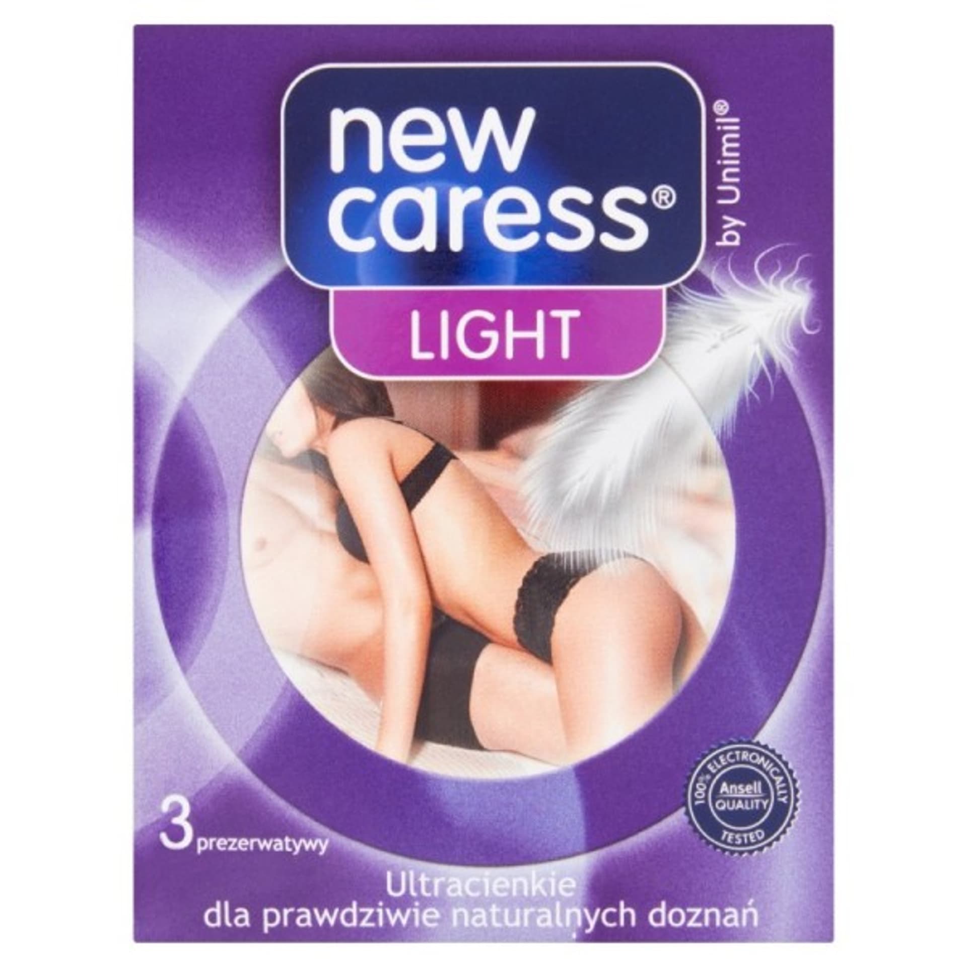 

New Caress Light lateksowe prezerwatywy 3szt