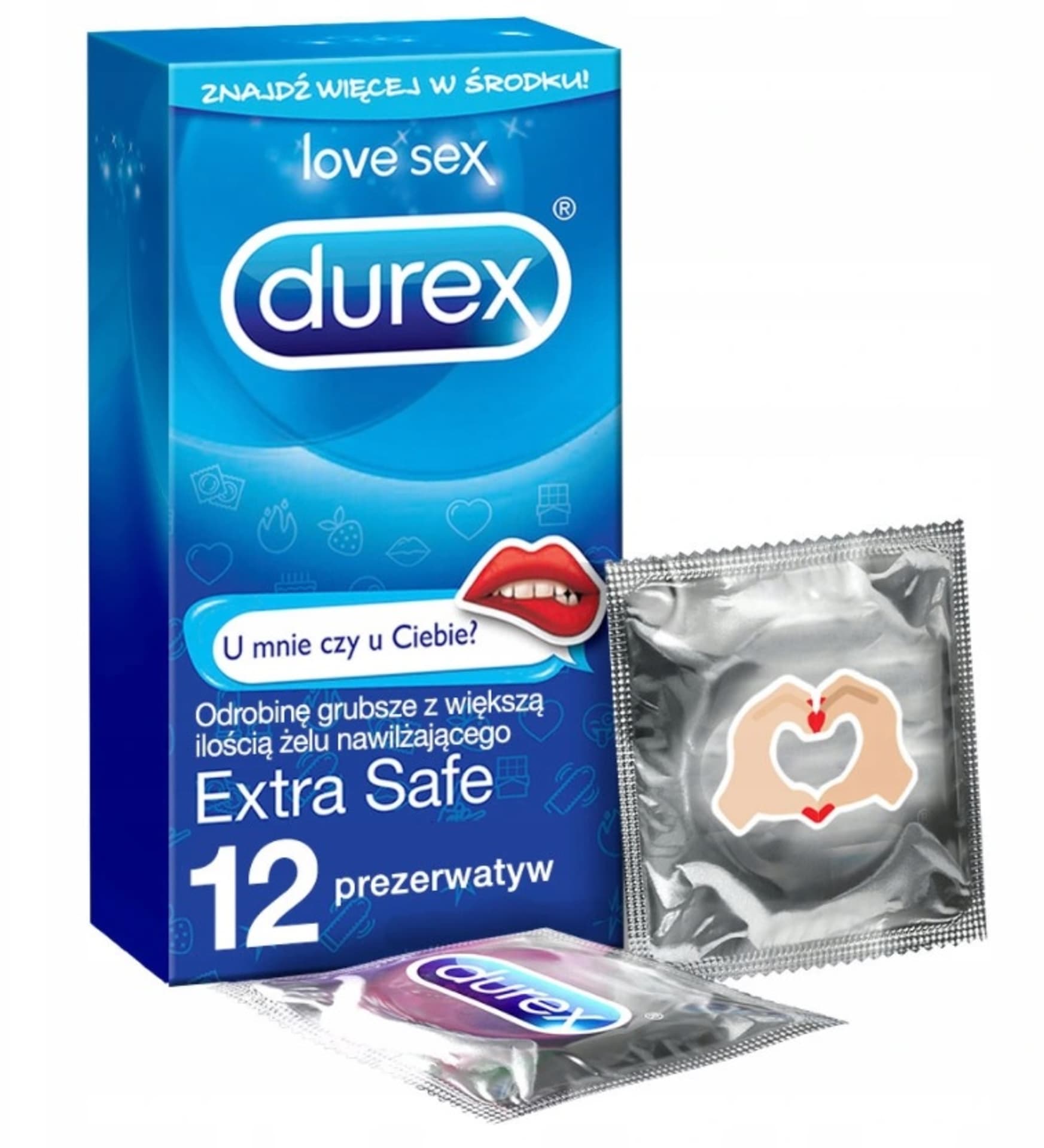 

Durex Durex prezerwatywy Extra Safe Emoji 12 szt grubsze nawilżane
