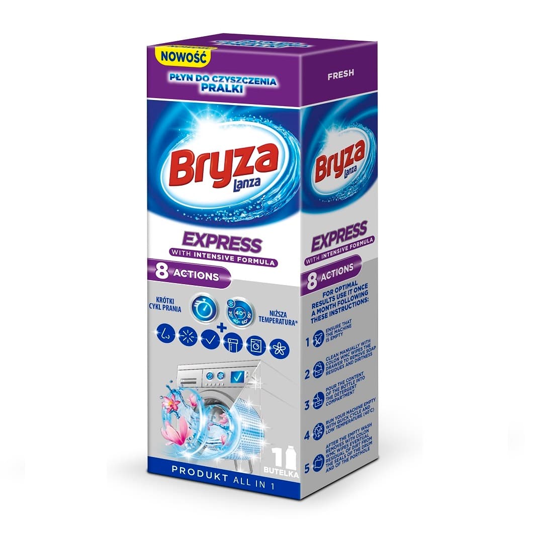 

Bryza Lanza Express 8 Action Fresh płyn do czyszczenia pralki 250ml