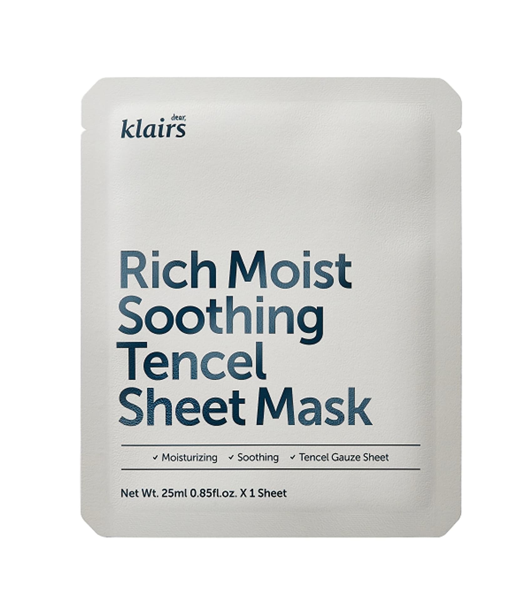 

Klairs Rich Moist Soothing Tencel Sheet Mask regenerująca maska bawełniana na twarz 25ml