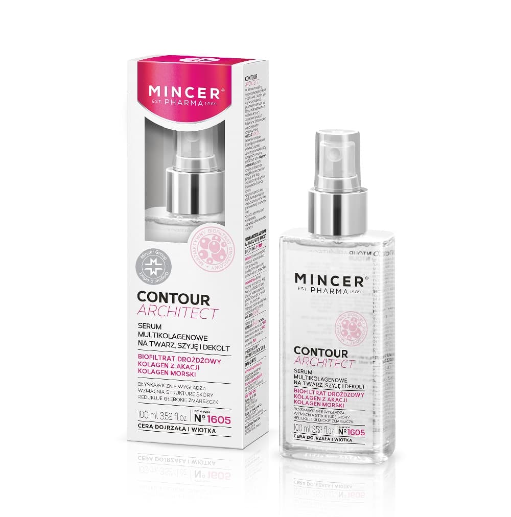 

Mincer Pharma Contour Architect serum multikolagenowe na twarz szyję dekolt do cery dojrzałej i wiotkiej No.1605 100ml