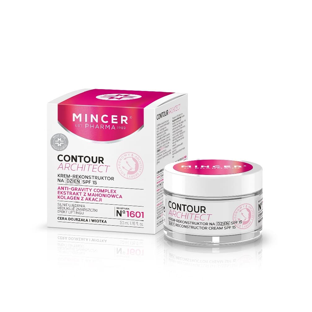 

Mincer Pharma Contour Architect krem - rekonstruktor do cery dojrzałej i wiotkiej na dzień SPF15 No.1601 50ml