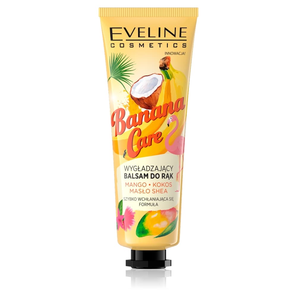

Eveline Cosmetics Banana Care Hand Balm Balsam do rąk wygładzający Mango + Kokos + Masło Shea 50ml