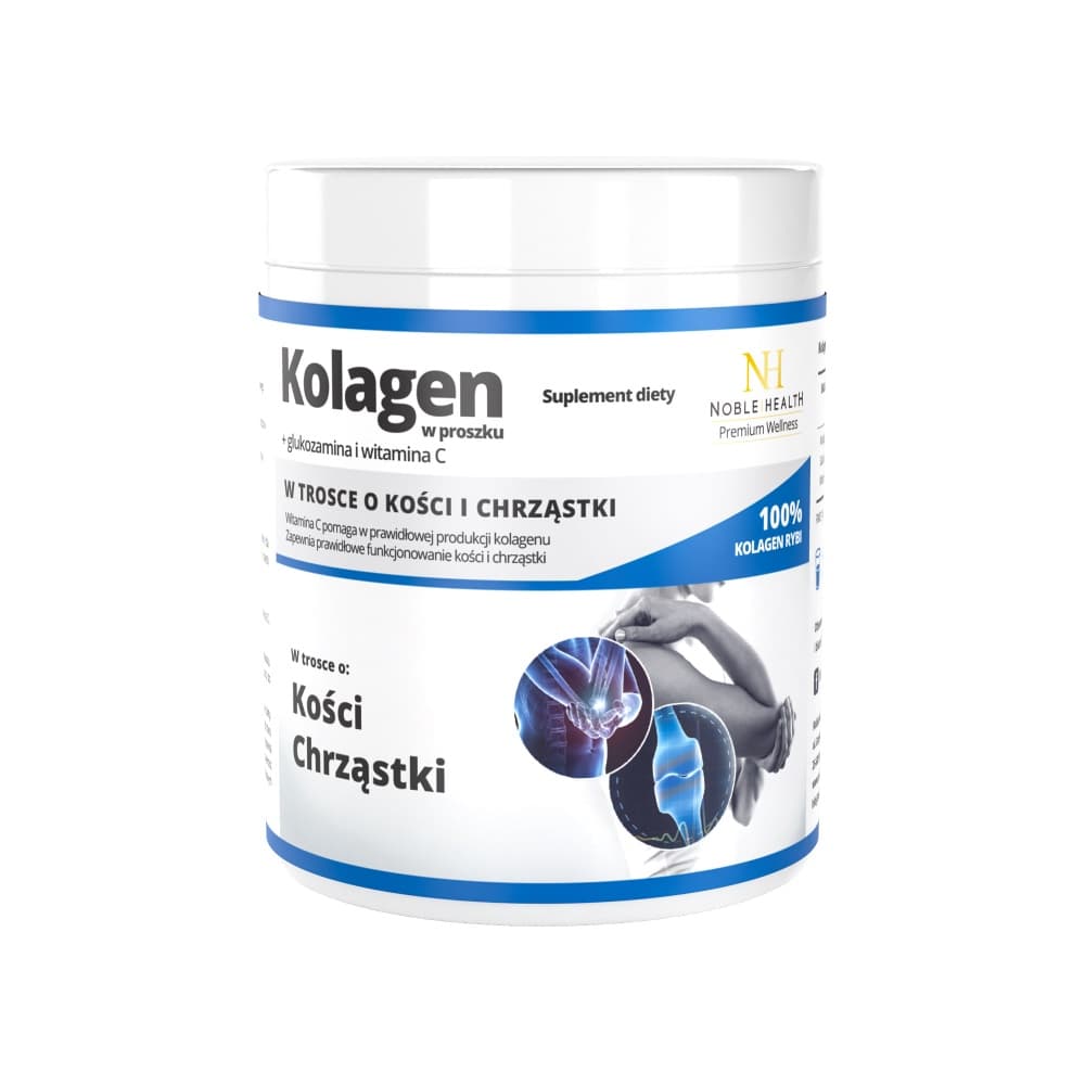 

NOBLE HEALTH Premium Wellness kolagen w proszku + glukozamina i witamina C 100g