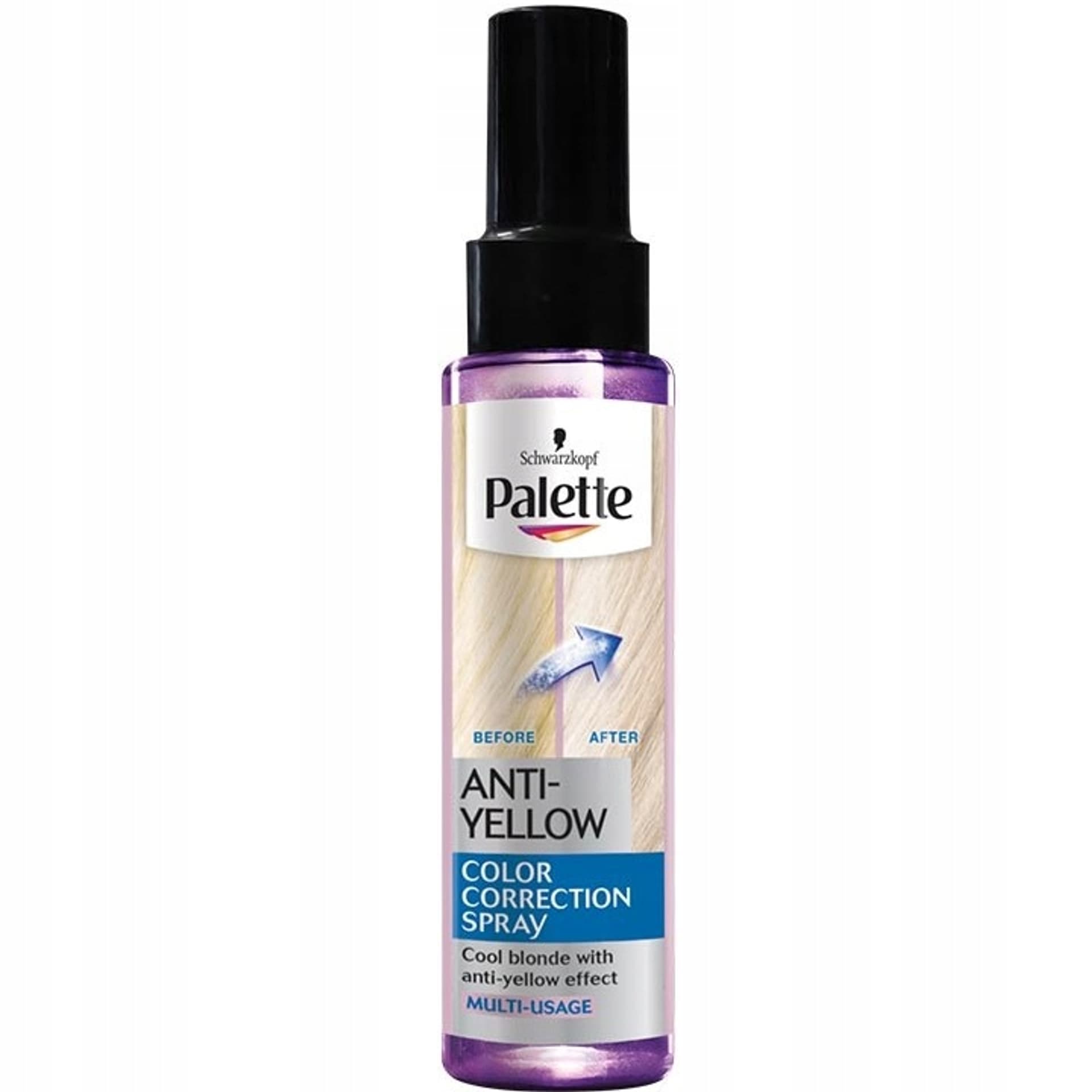 

Palette Anti-Yellow Color Correction Spray korekta koloru spray do włosów przeciw żółtym tonom 100ml