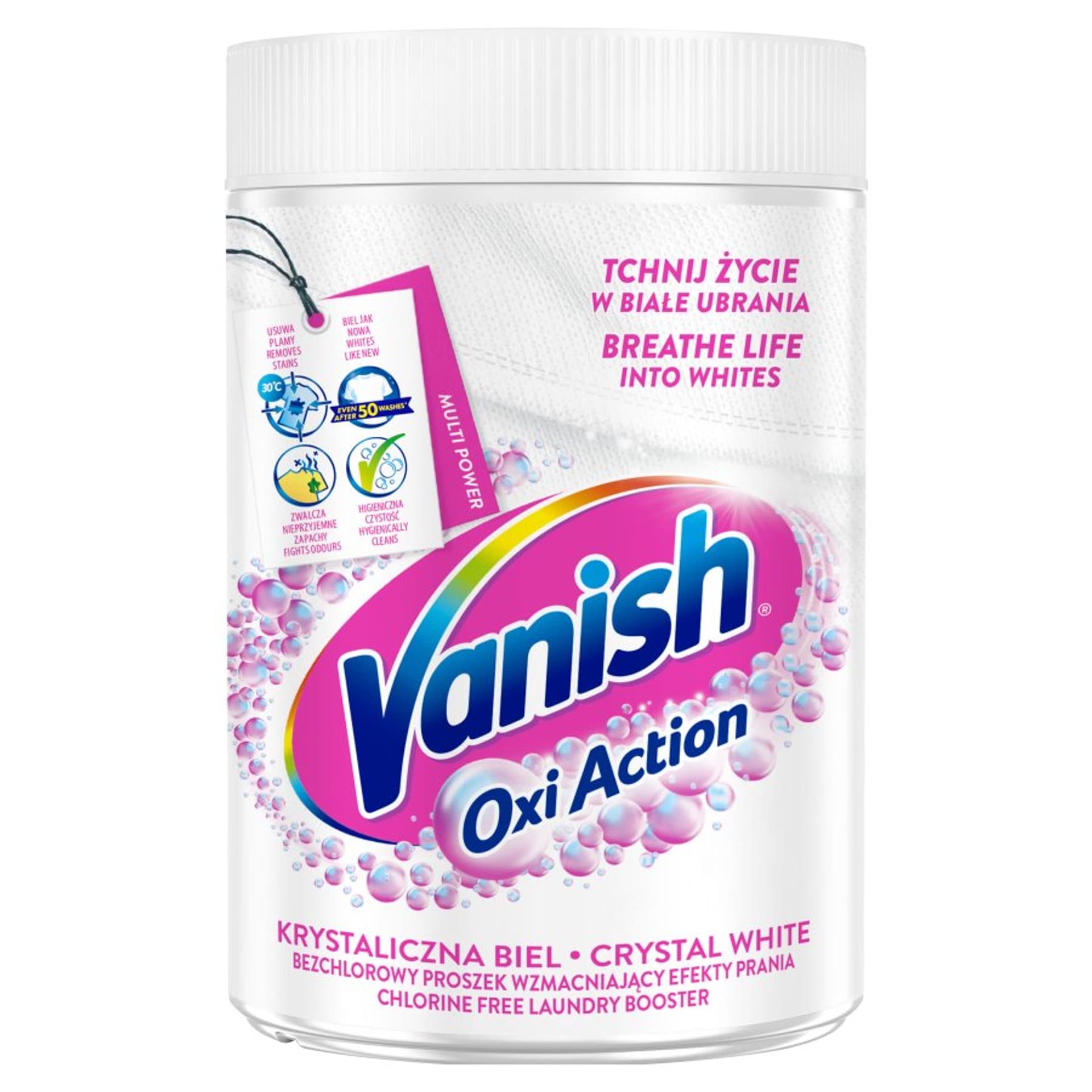 

Vanish Oxi Action odplamiacz do białych tkanin w proszku 625g