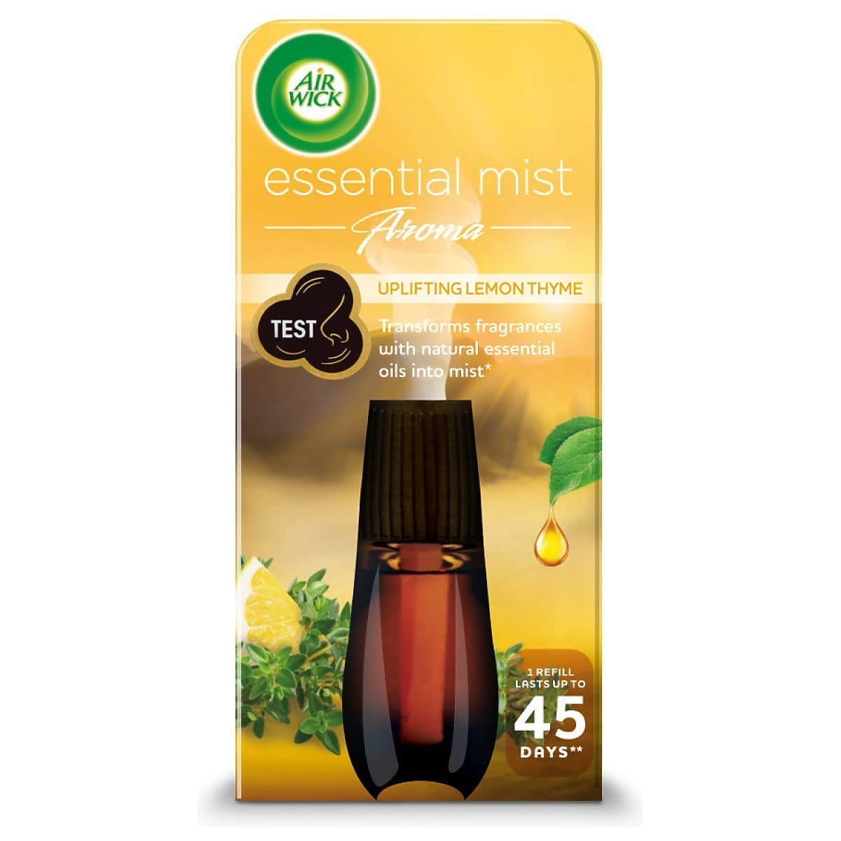 

Air Wick Essential Mist Aroma orzeźwiający wkład do automatycznego odświeżacza o zapachu cytryny i tymianku 20ml
