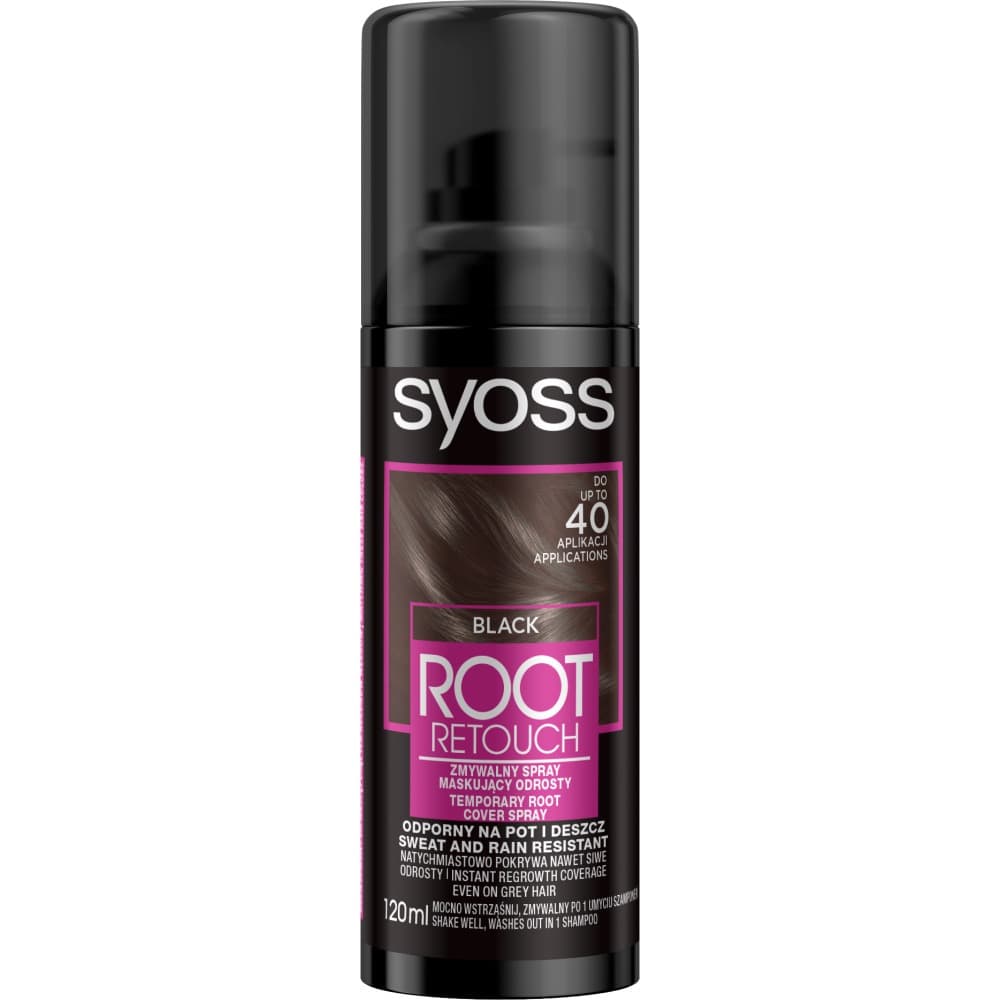 

Syoss Root Retoucher Spray maskujący odrosty - Czerń 120ml