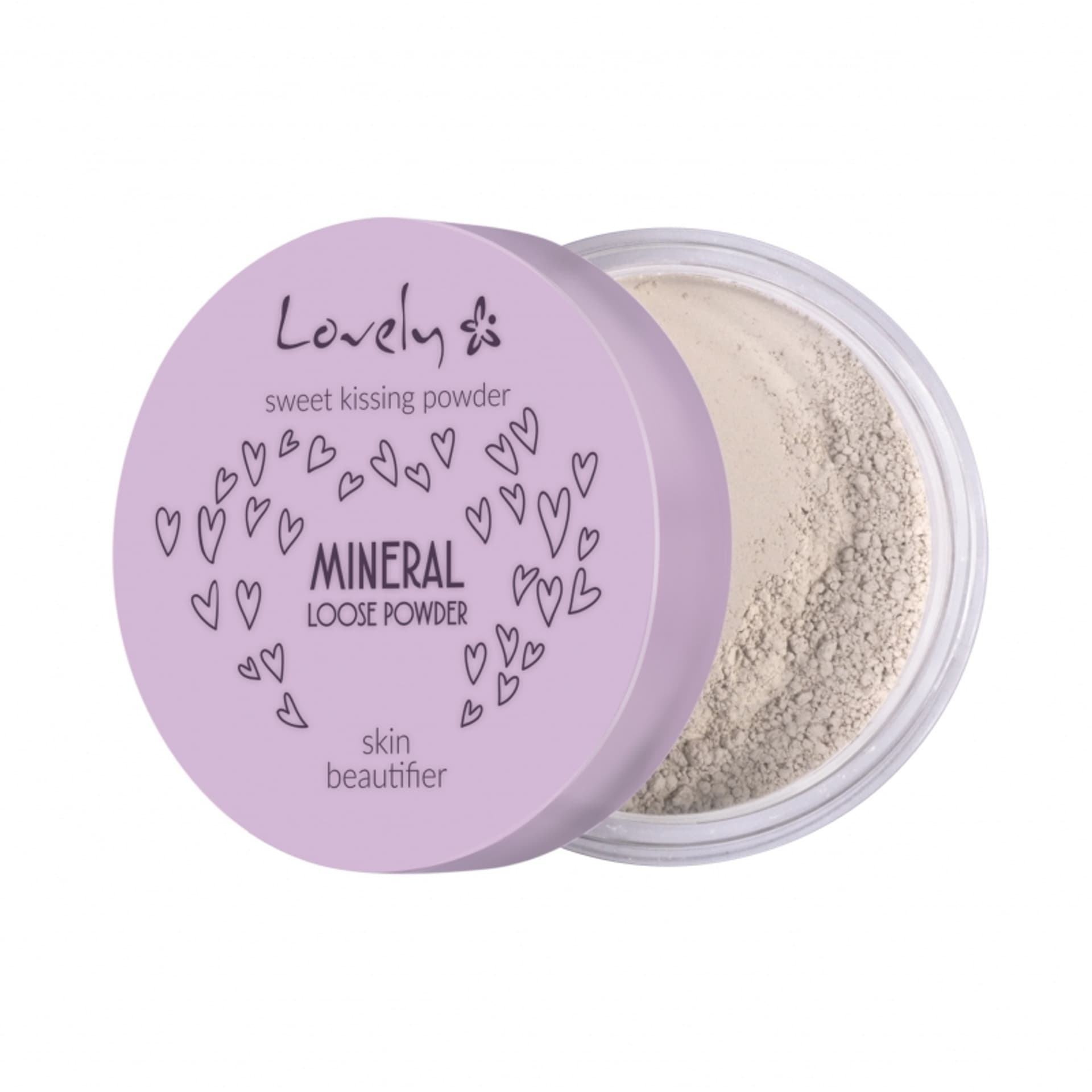 

LOVELY Sweet Kissing Powder Mineral Loose Powder Skin Beautifier transparentny silnie matujący fikser mineralny do twarzy 5,5g