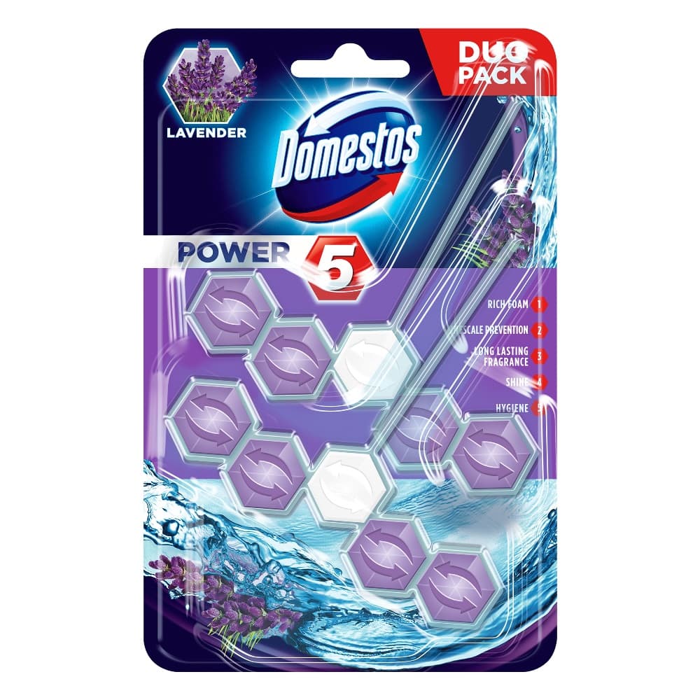 

Domestos Lavender DUO Kostka WC Power 5 koszyk 2 x 55g