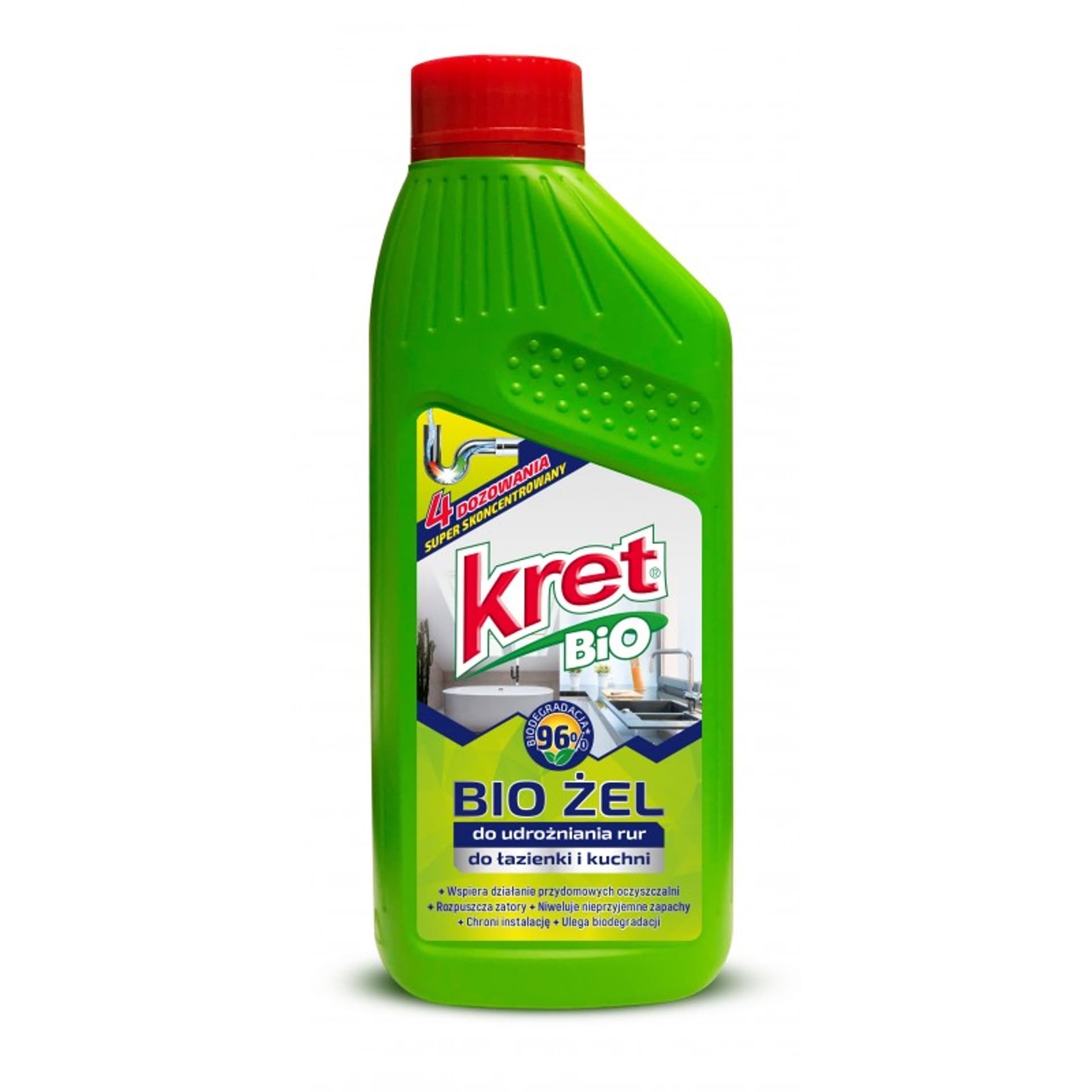 

Kret Bio Żel do udrożniania rur do łazienki i kuchni 500g