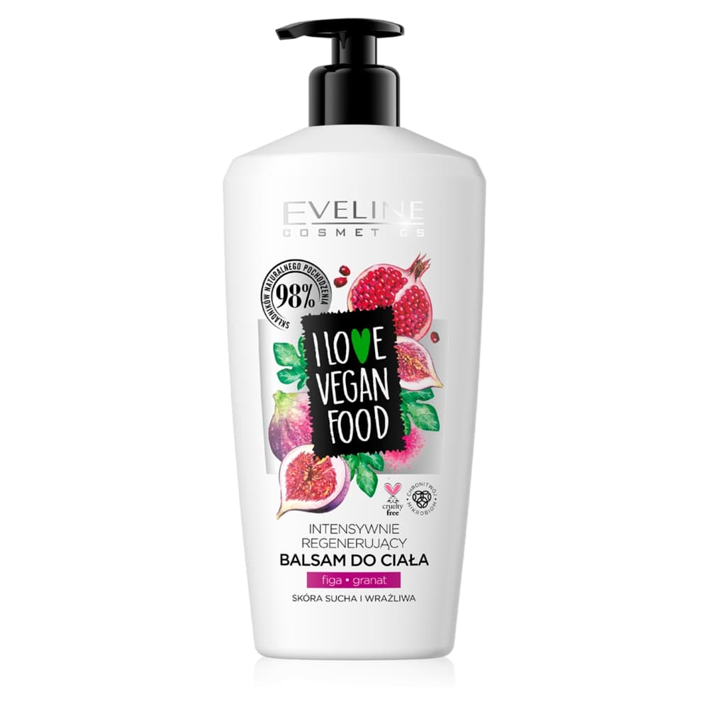 

Eveline Cosmetics I Love Vegan Food intensywnie regenerujący balsam do ciała Figa Granat 350ml