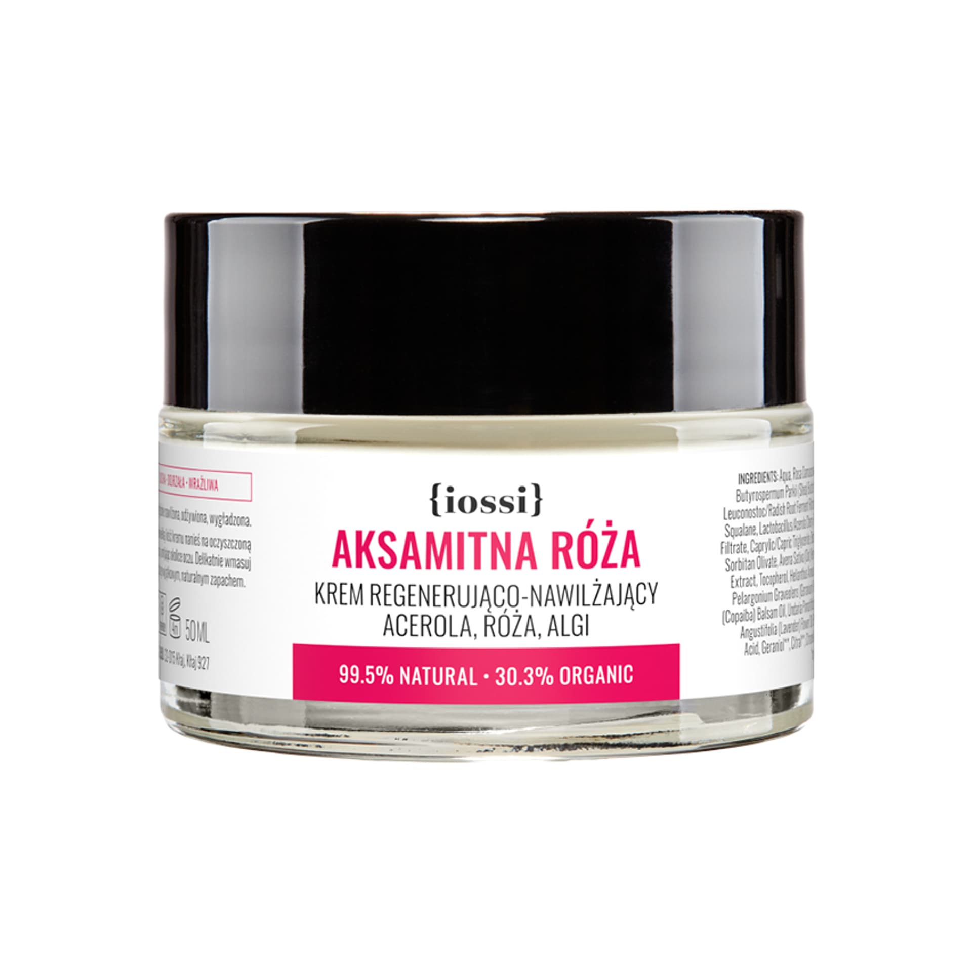 

Iossi Aksamitna Róża krem regenerująco-nawilżający do twarzy acerola róża algi 50ml