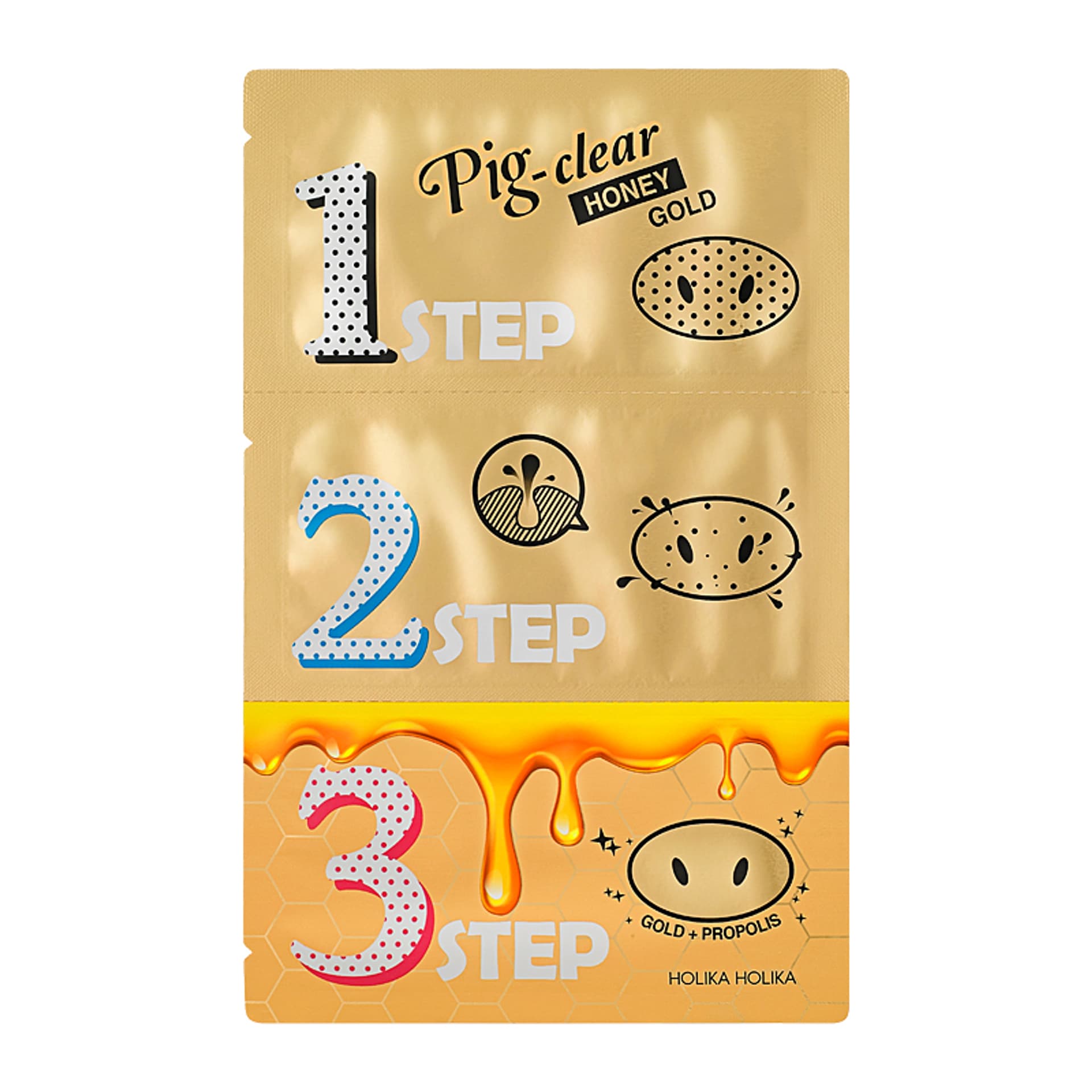 

HOLIKA HOLIKA Pig-Clear Honey Gold zestaw plasterków oczyszczających z zaskórników 3szt