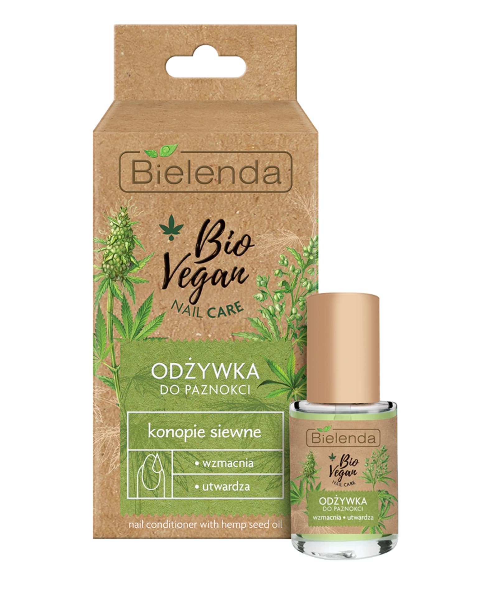 

Bielenda Bio Vegan Nail Care odżywka do paznokci wzmacniająco-utwardzająca Konopie Siewne 10ml