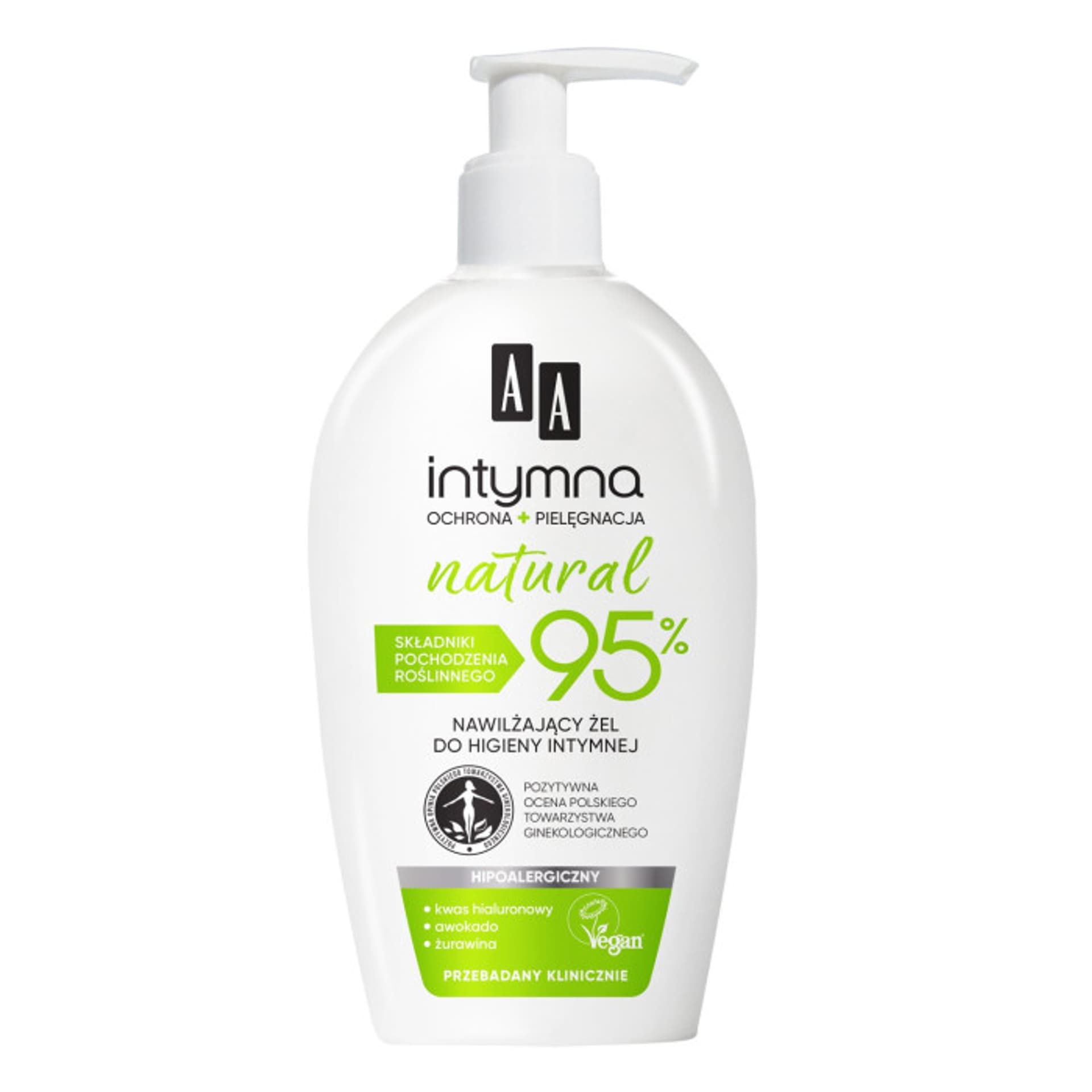 

AA Intymna Natural 95% Nawilżający Żel do higieny intymnej 300ml