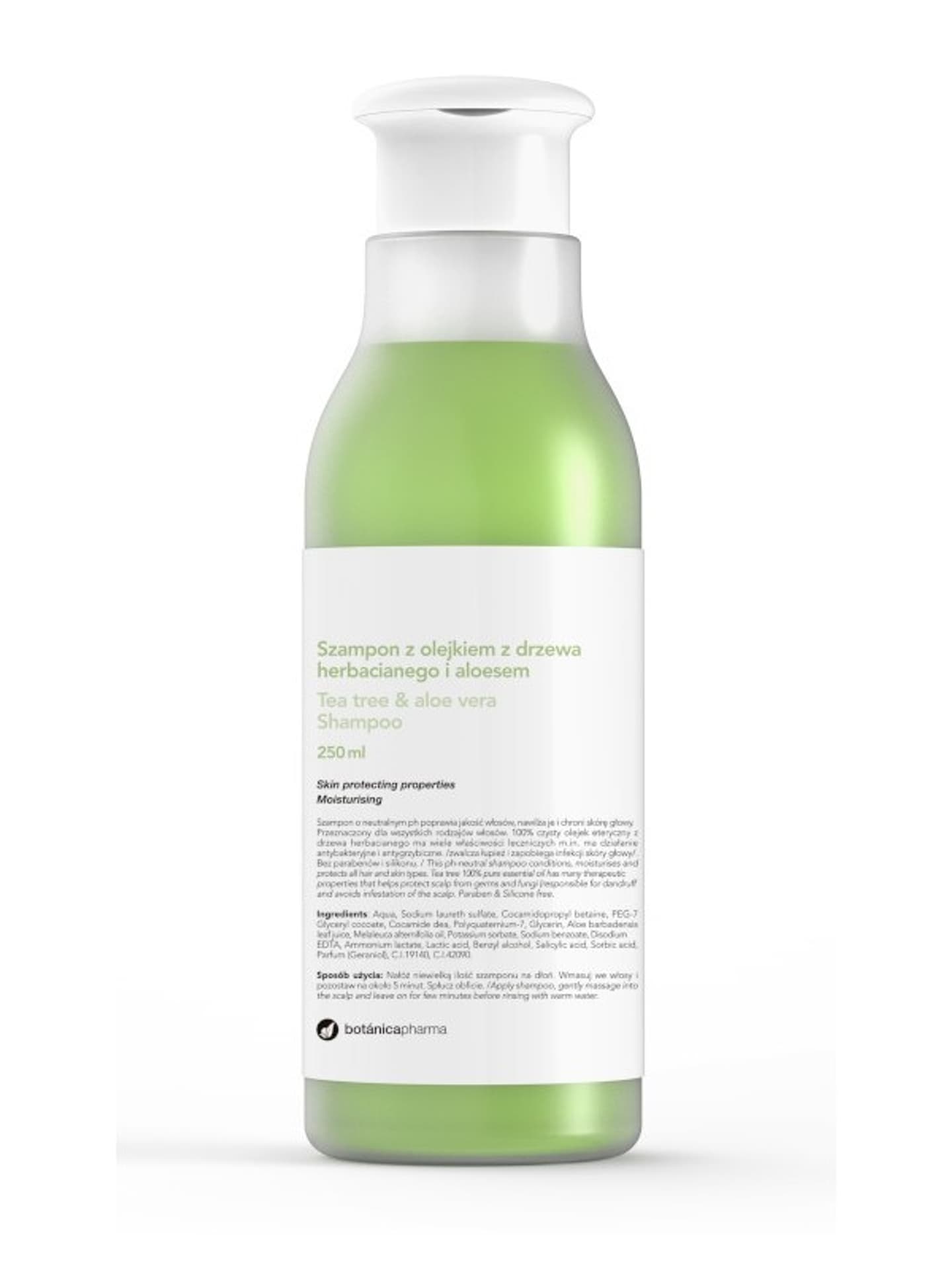 

Botanicapharma Tea Tree Aloe Vera Shampoo szampon z olejkiem z drzewa herbacianego i aloesem 250ml