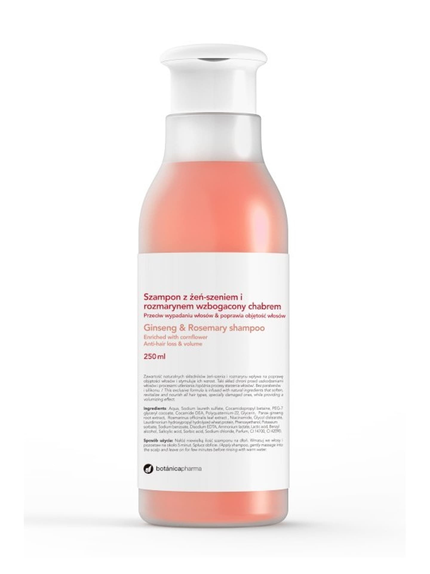 

Botanicapharma Ginseng Rosemary Shampoo szampon przeciw wypadaniu włosów z żeń-szeniem i rozmarynem 250ml