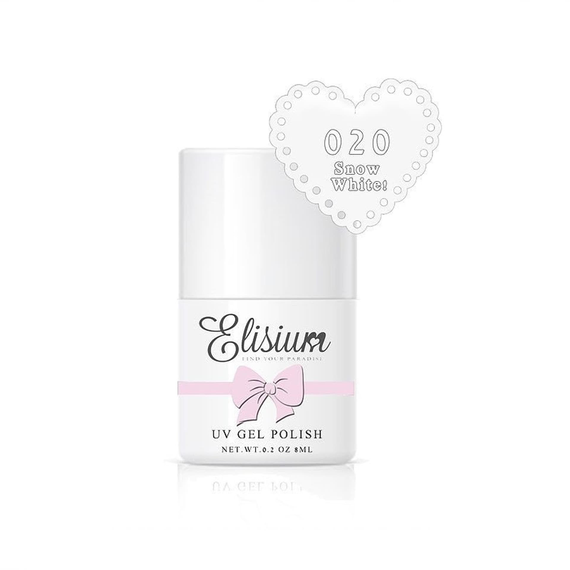 

Elisium UV Gel Polish lakier hybrydowy do paznokci 020 Snow White 8ml