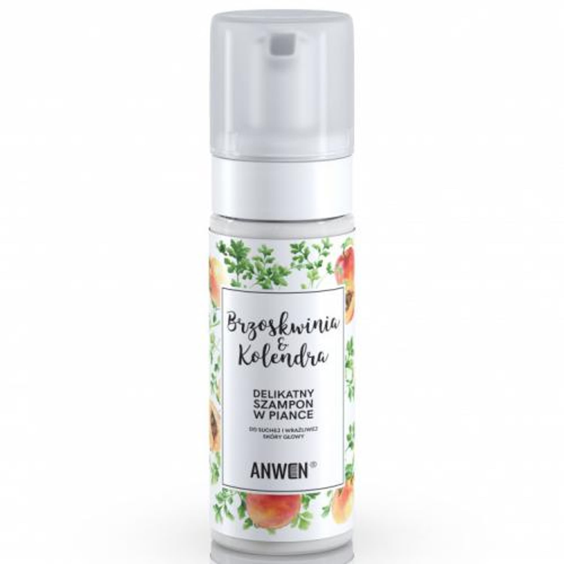 

ANWEN Szampon w piance do suchej i wrażliwej skóry głowy Brzoskwinia Kolendra 170ml