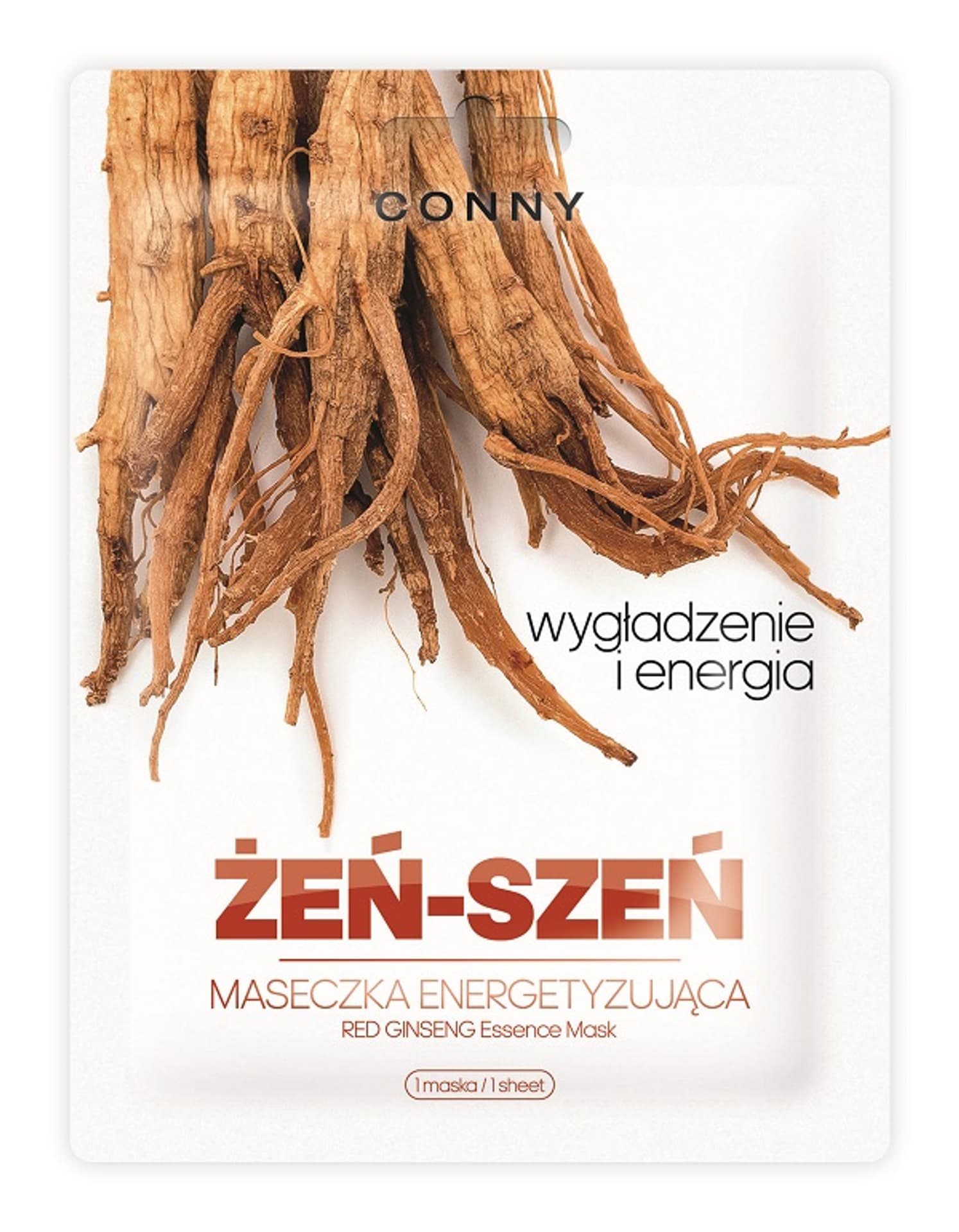 

Conny Red Ginseng Essence Mask energetyzująca maseczka w płachcie Żeń-Szeń 23g