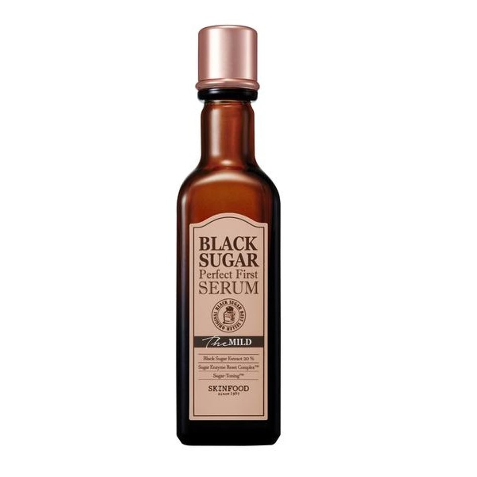 

SKINFOOD Black Sugar Perfect First Serum The Mild serum do twarzy z nierafinowanym cukrem trzcinowym 120ml