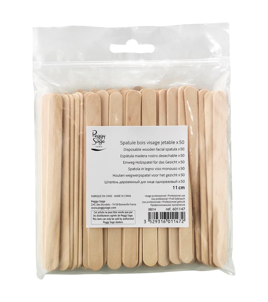 

Peggy Sage Spatule Bois Visage Jetable jednorazowe szpatułki drewniane do twarzy 11cm 50szt