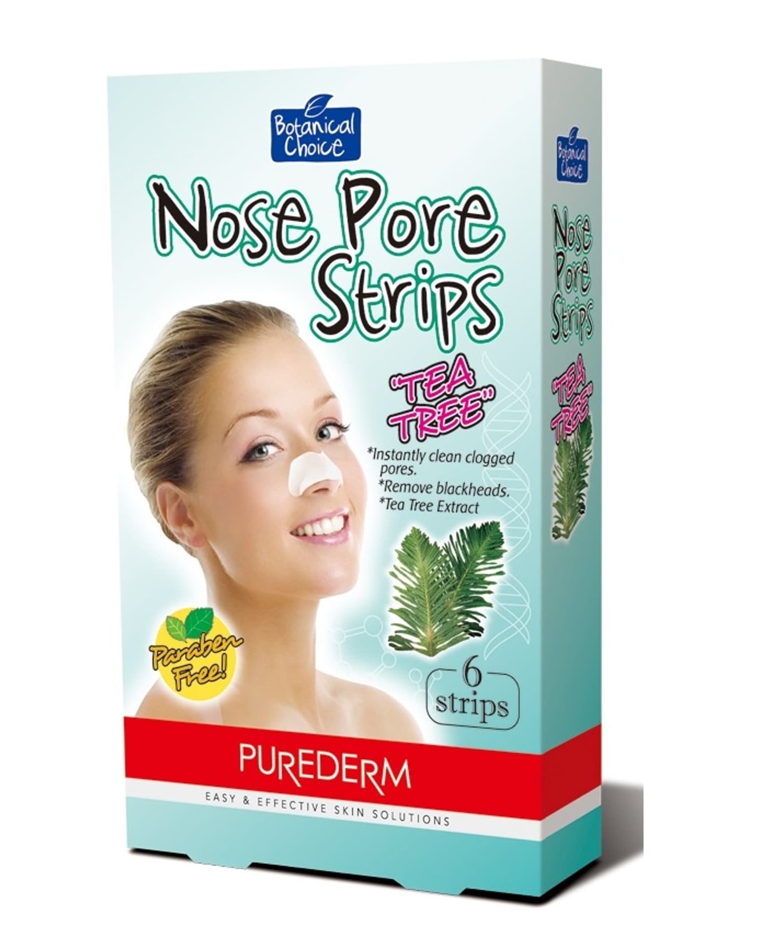

Purederm Nose Pore Strips Tea Tree oczyszczające plastry na nos 6szt.