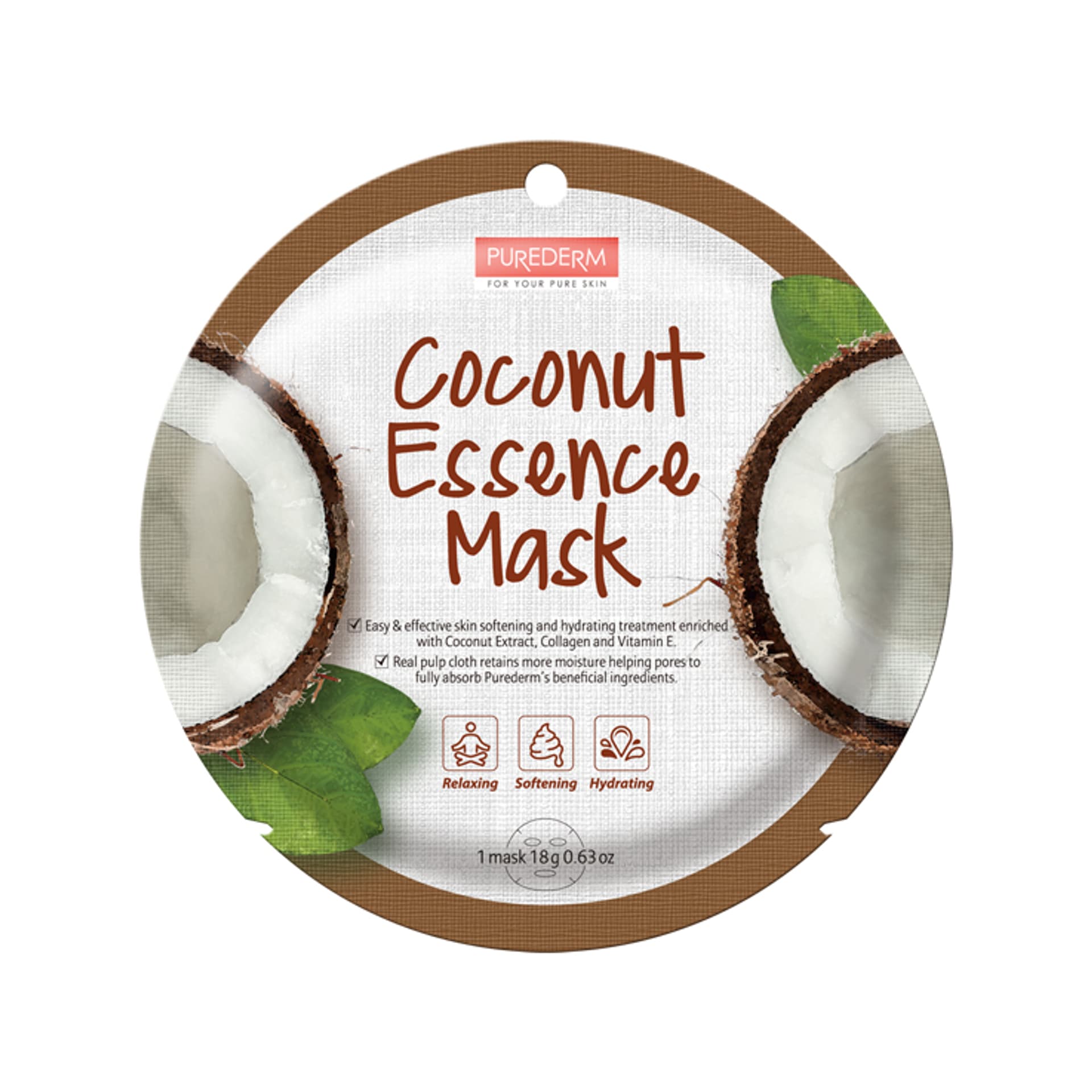

Purederm Coconut Essence Mask maseczka w płacie Kokos 18g