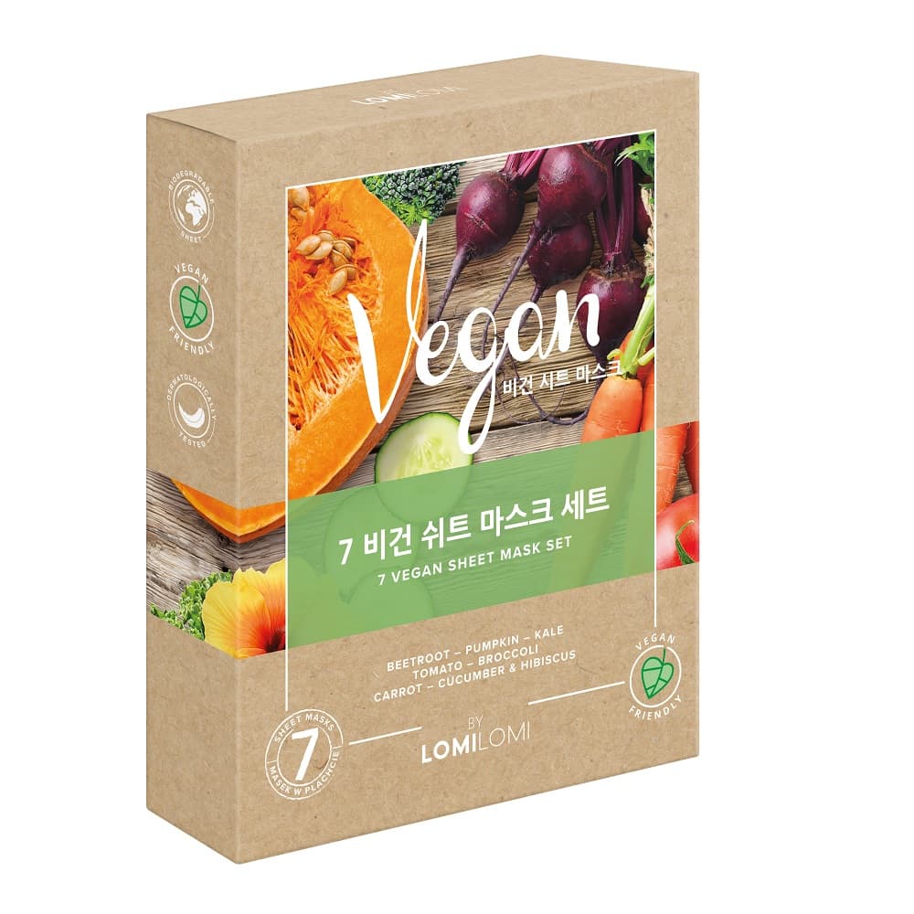 

LOMI LOMI 7 Vegan Sheet Mask Set zestaw vegańskich maseczek w płachcie 7szt.