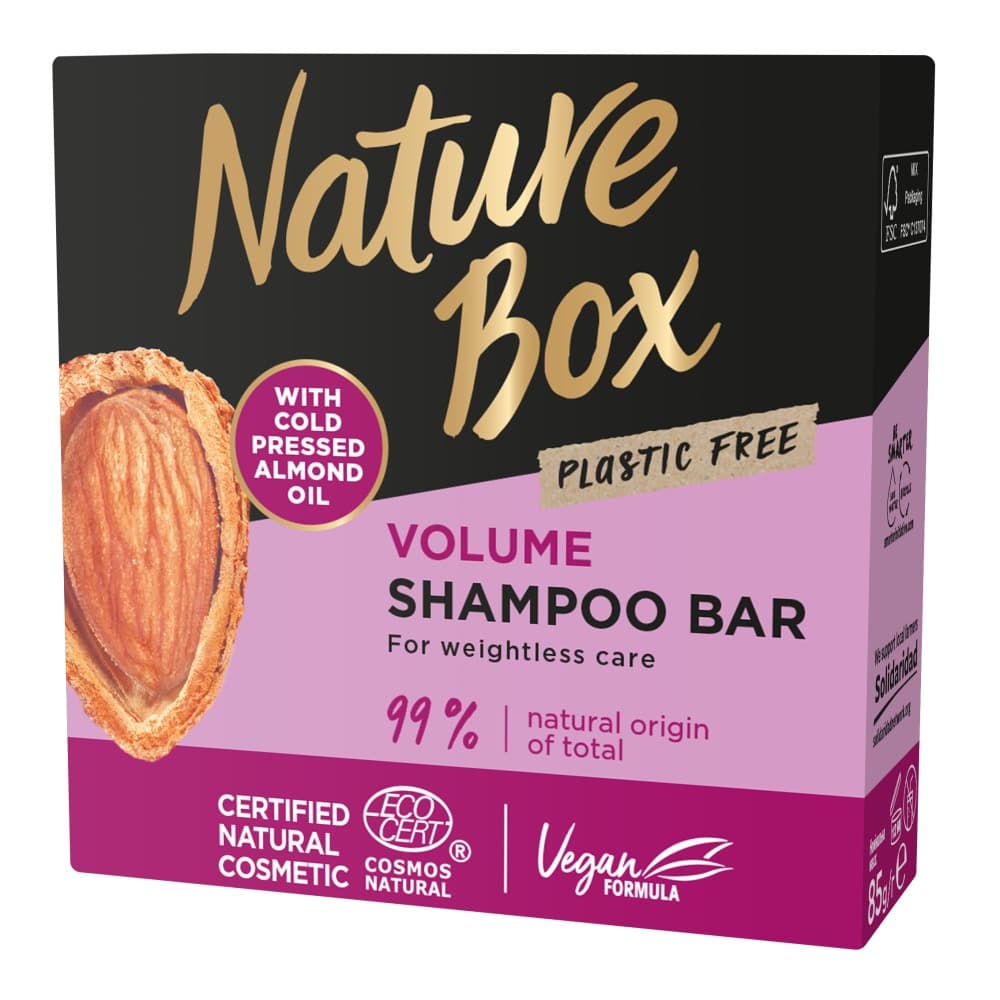 

Nature Box Almond Oil szampon do włosów w kostce zwiększający objętość z olejem z migdałów 85g