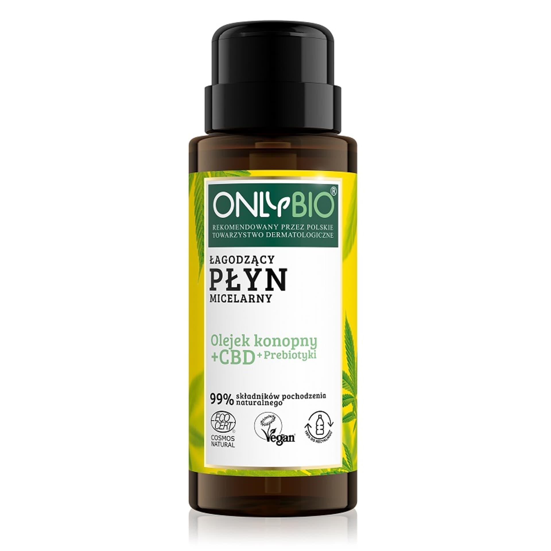 

OnlyBio Olejek konopny + CBD + Priebiotyki łagodzący płyn micelarny 300ml