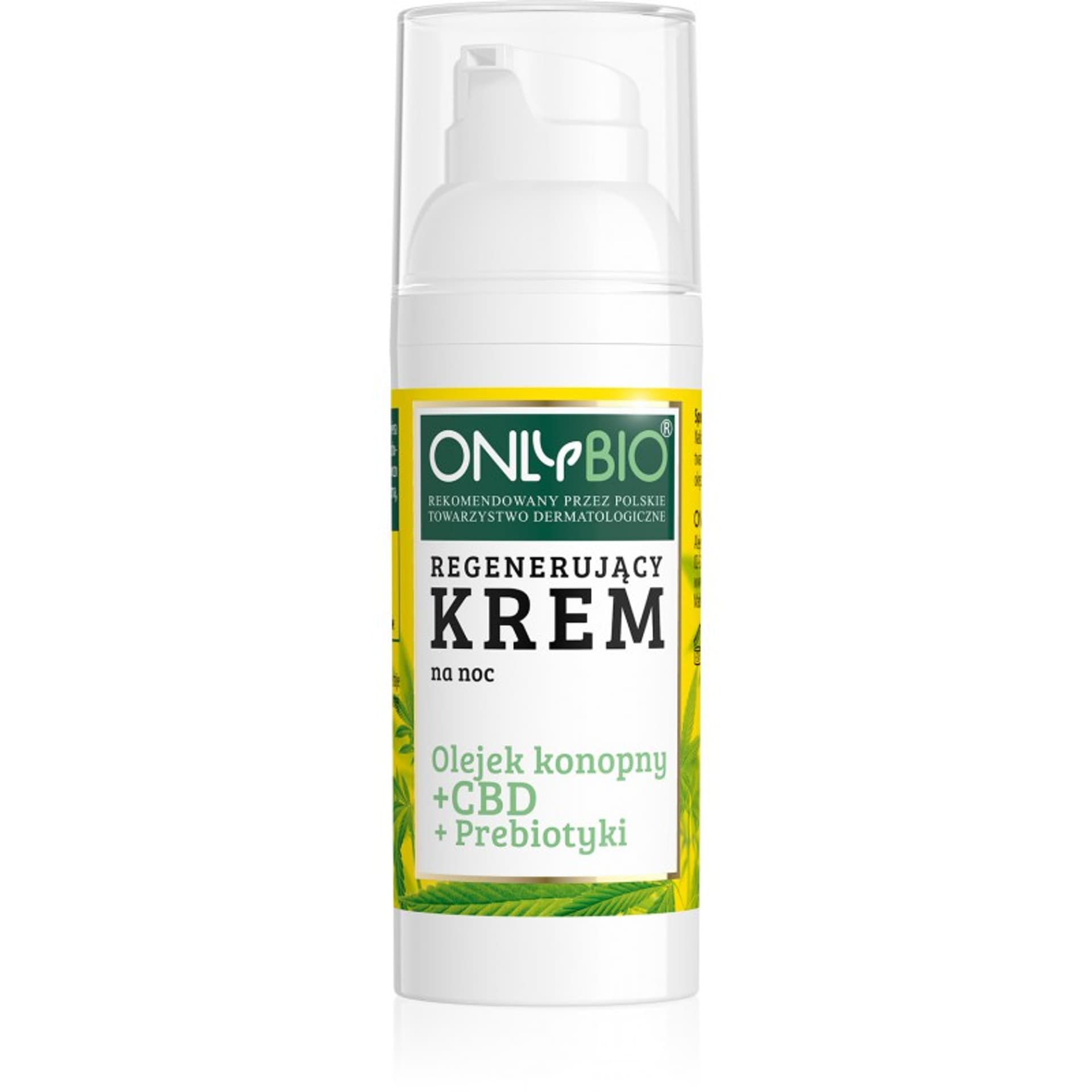

OnlyBio Olejek konopny + CBD + Priebiotyki regenerujący krem na noc 50ml