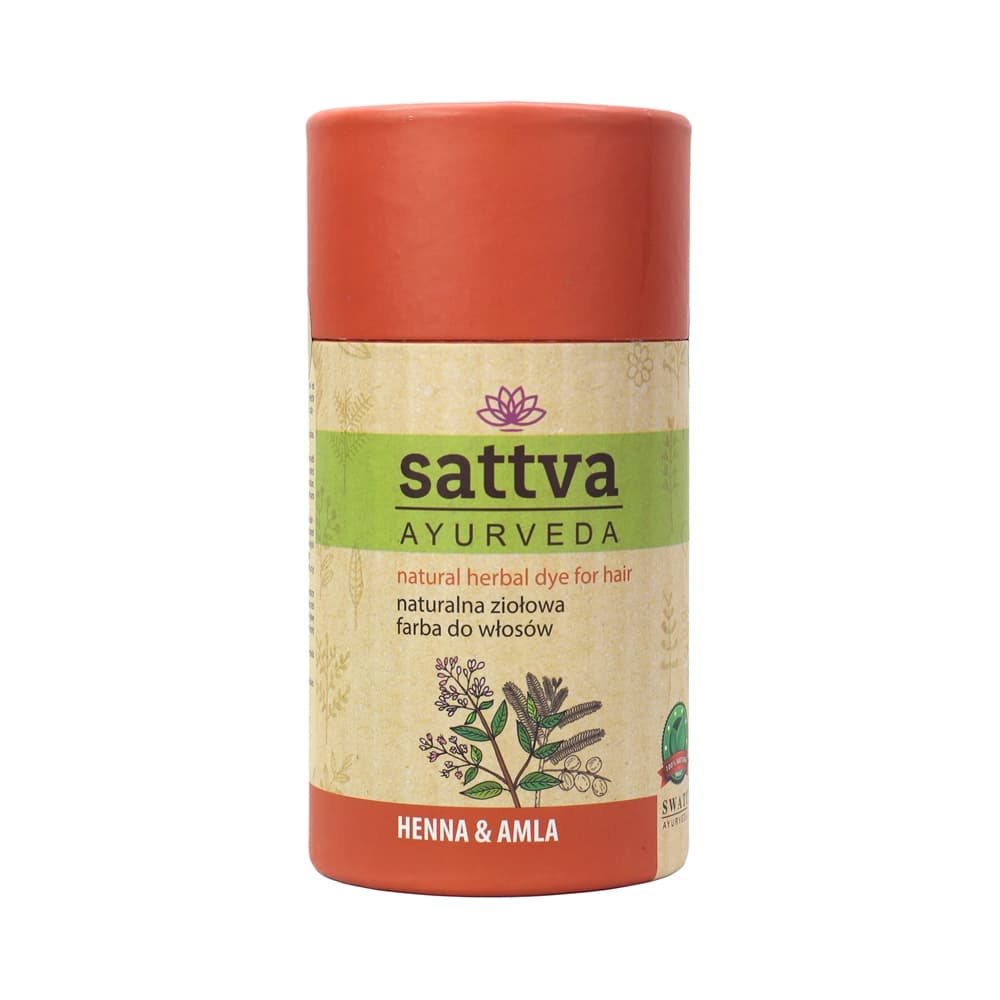 

Sattva Natural Herbal Dye for Hair naturalna ziołowa farba do włosów Henna Amla 150g