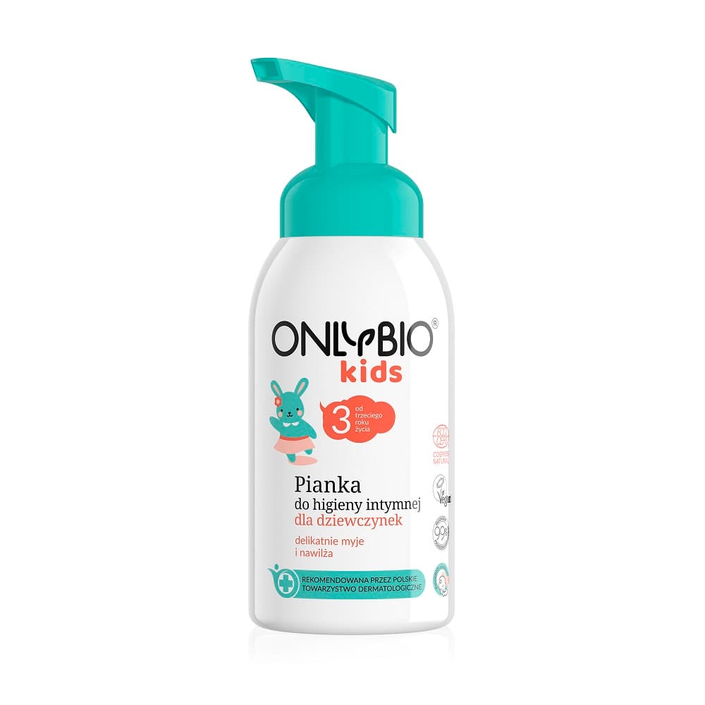 

OnlyBio Kids pianka do higieny intymnej dla dziewczynek od 3. roku życia 300ml