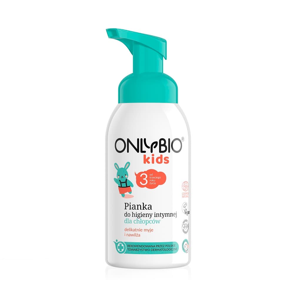 

OnlyBio Kids pianka do higieny intymnej dla chłopców od 3. roku życia 300ml