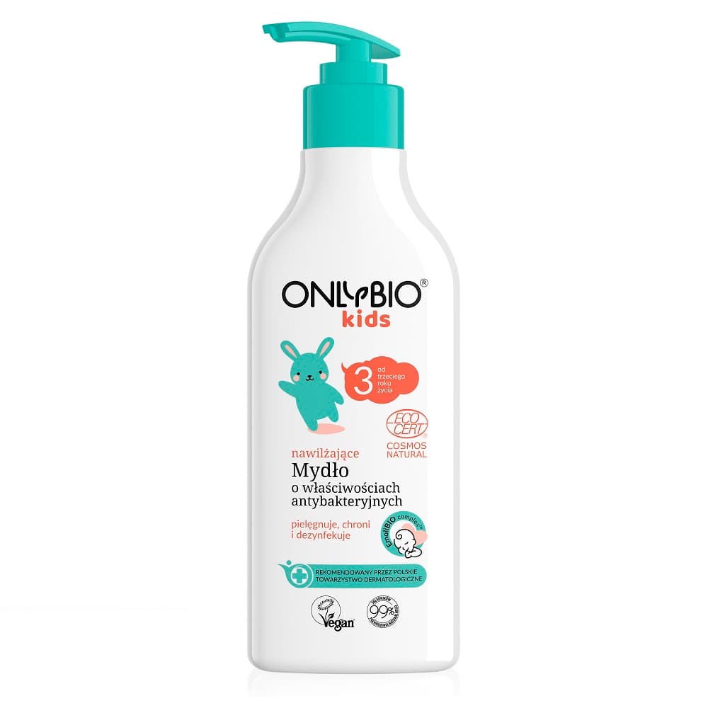 

OnlyBio Kids mydło do rąk o właściwościach antybakteryjnych od 3. roku życia 300ml