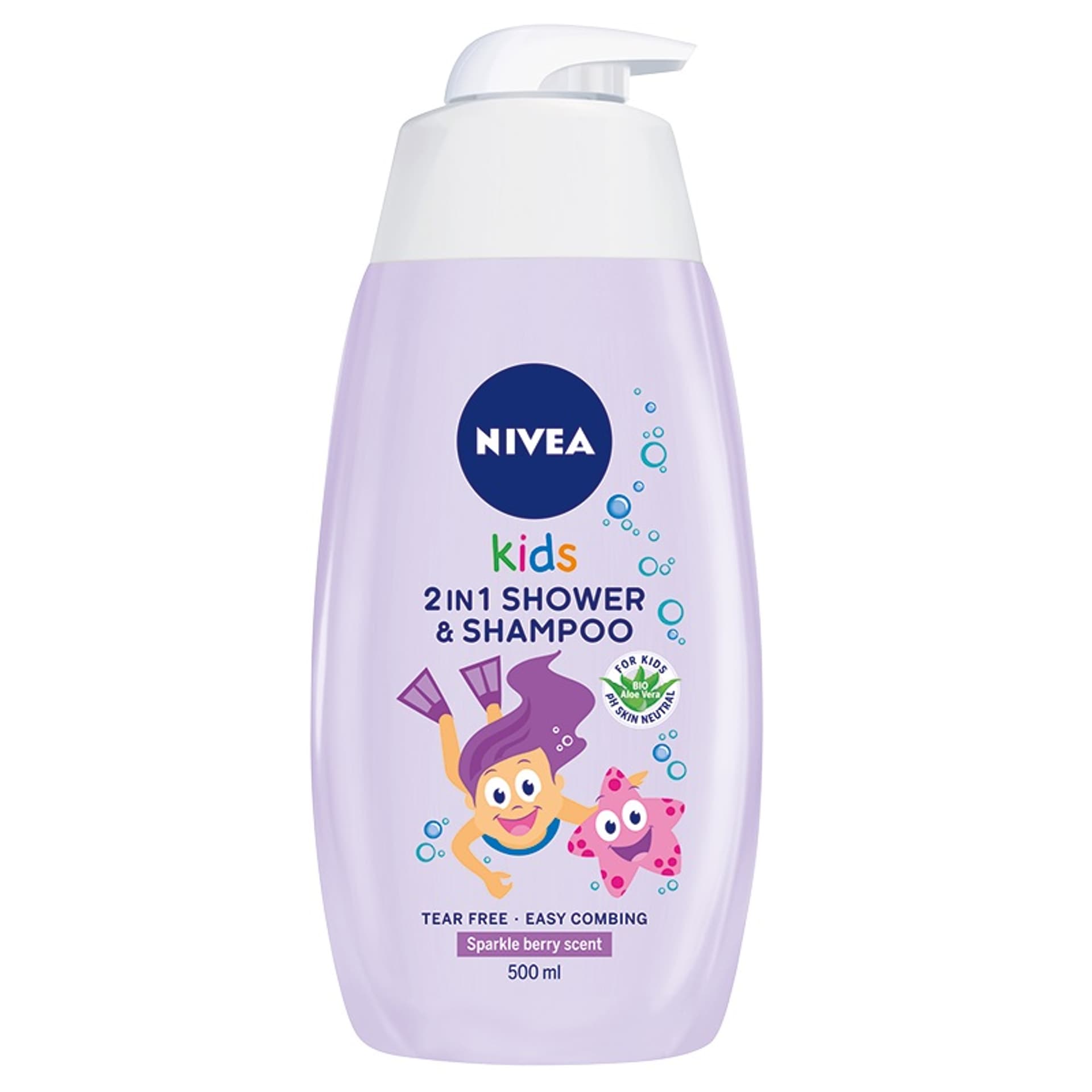 

Nivea Kids Żel do mycia ciała 2w1 dla dziewczynek Sparkle Berry 500ml