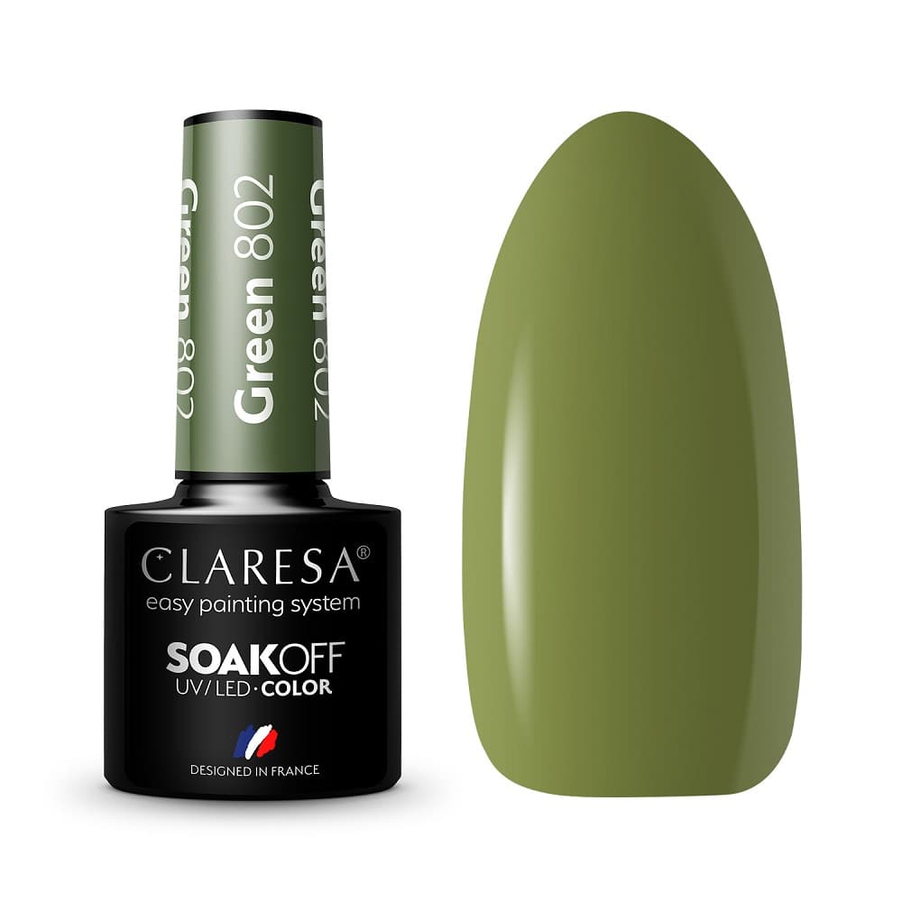 

CLARESA Lakier hybrydowy GREEN 802 -5g