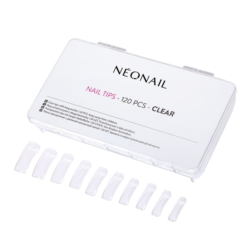 

NEONAIL Nail Tips przezroczyste tipsy z długą kieszonką 120szt