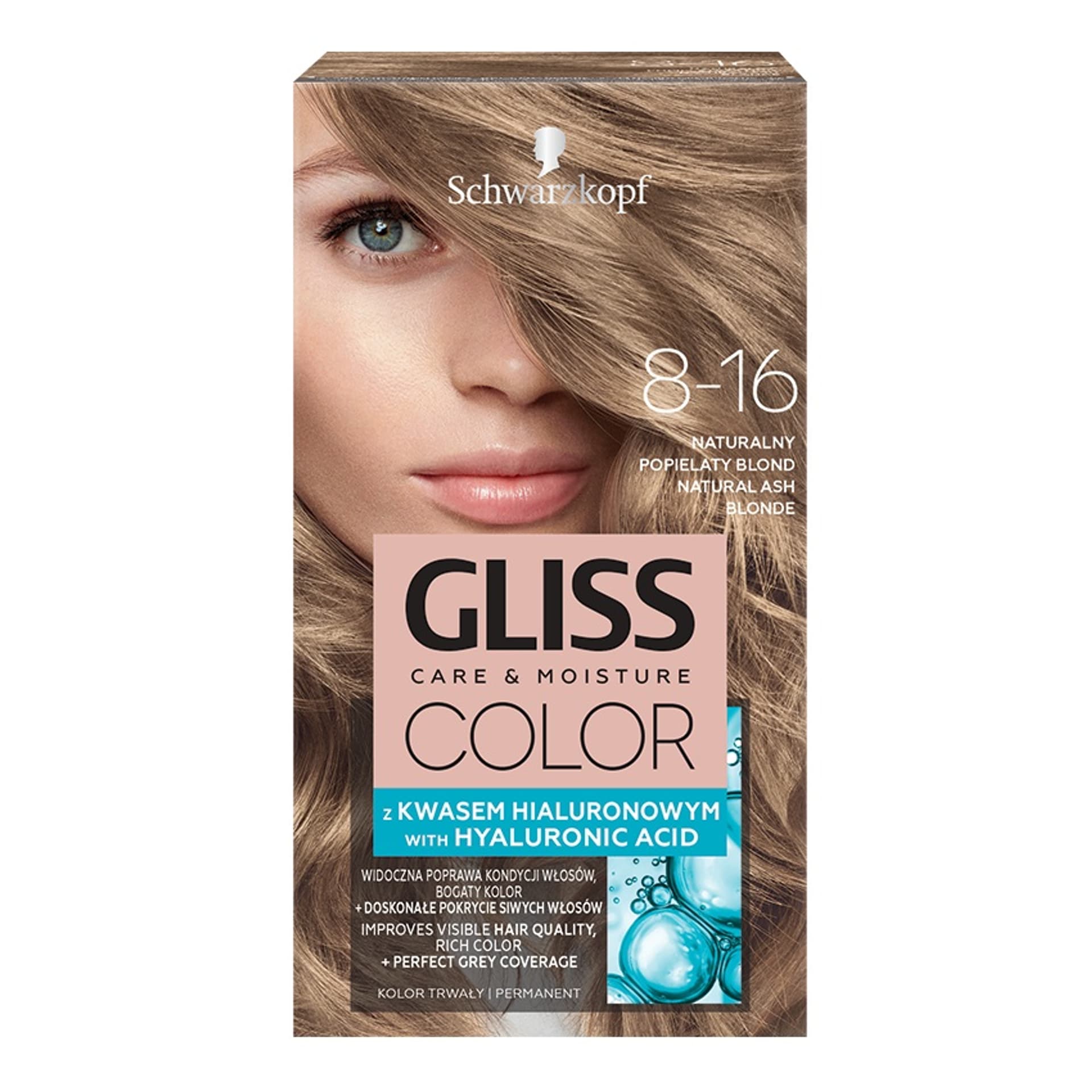 

Schwarzkopf Gliss Color Krem koloryzujący nr 8-16 Naturalny Popielaty Blond 1op.