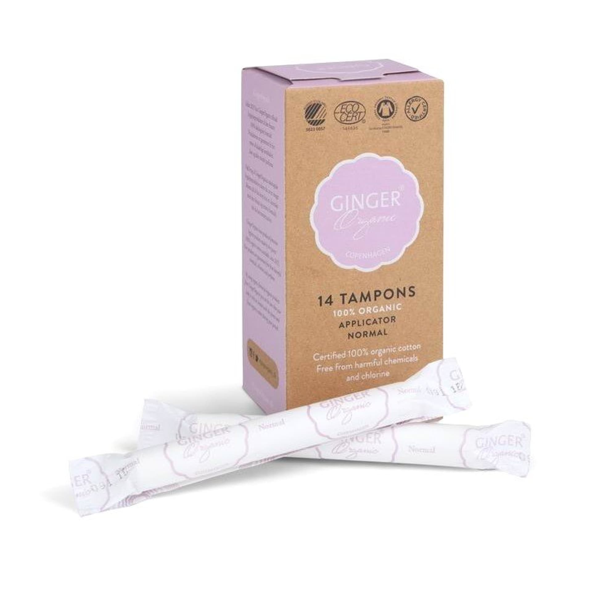 

Ginger Organic Tampons tampony organiczne z aplikatorem Normal 14szt