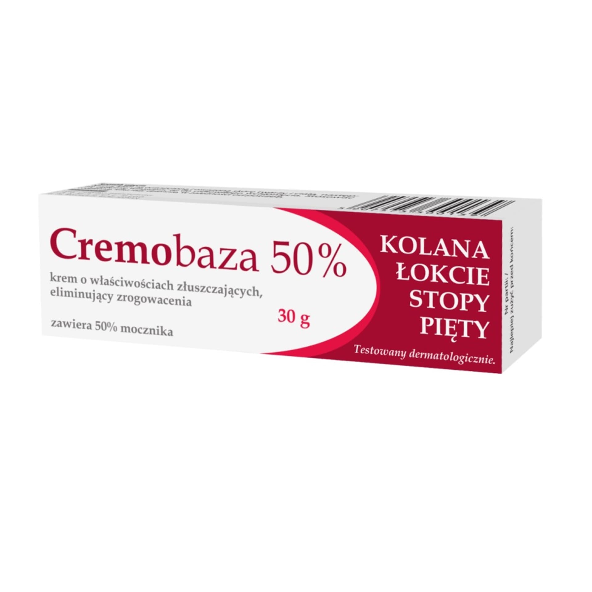 

CREMOBAZA 50% Krem z mocznikiem złuszczający do pięt,stóp,łokci i kolan - skóra zrogowaciała 30g