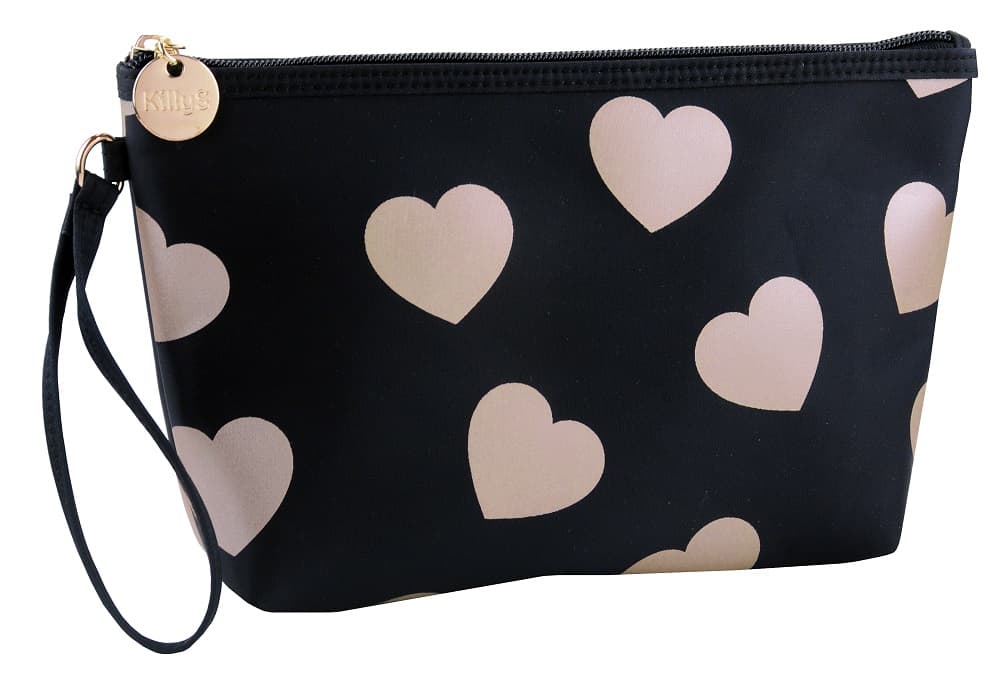 

Inter Vion Romantic Hearts kosmetyczka średnia Czarna