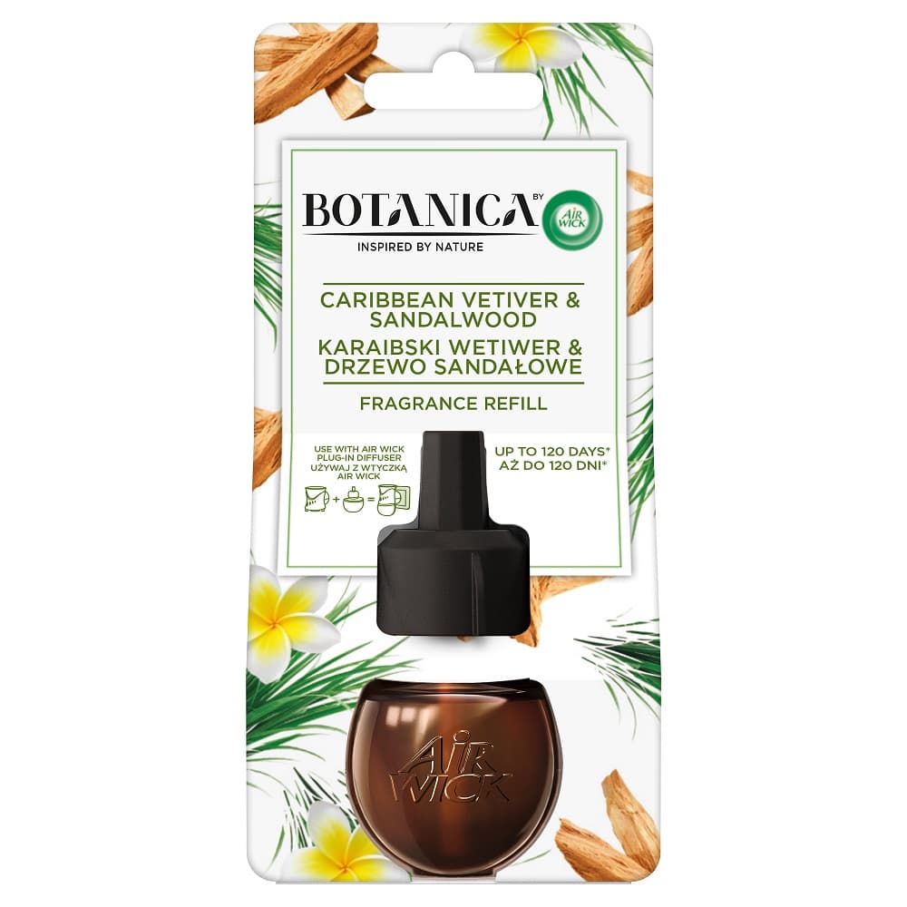 

Air Wick Botanica wkład do elektrycznego odświeżacza Karaibski Wetiwer Drzewo Sandałowe 19ml