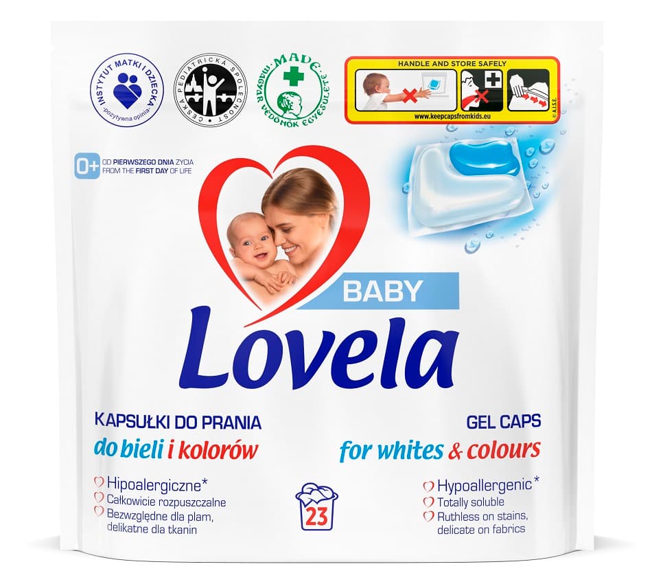 

Lovela Baby hipoalergiczne kapsułki do prania do bieli i kolorów 23szt.
