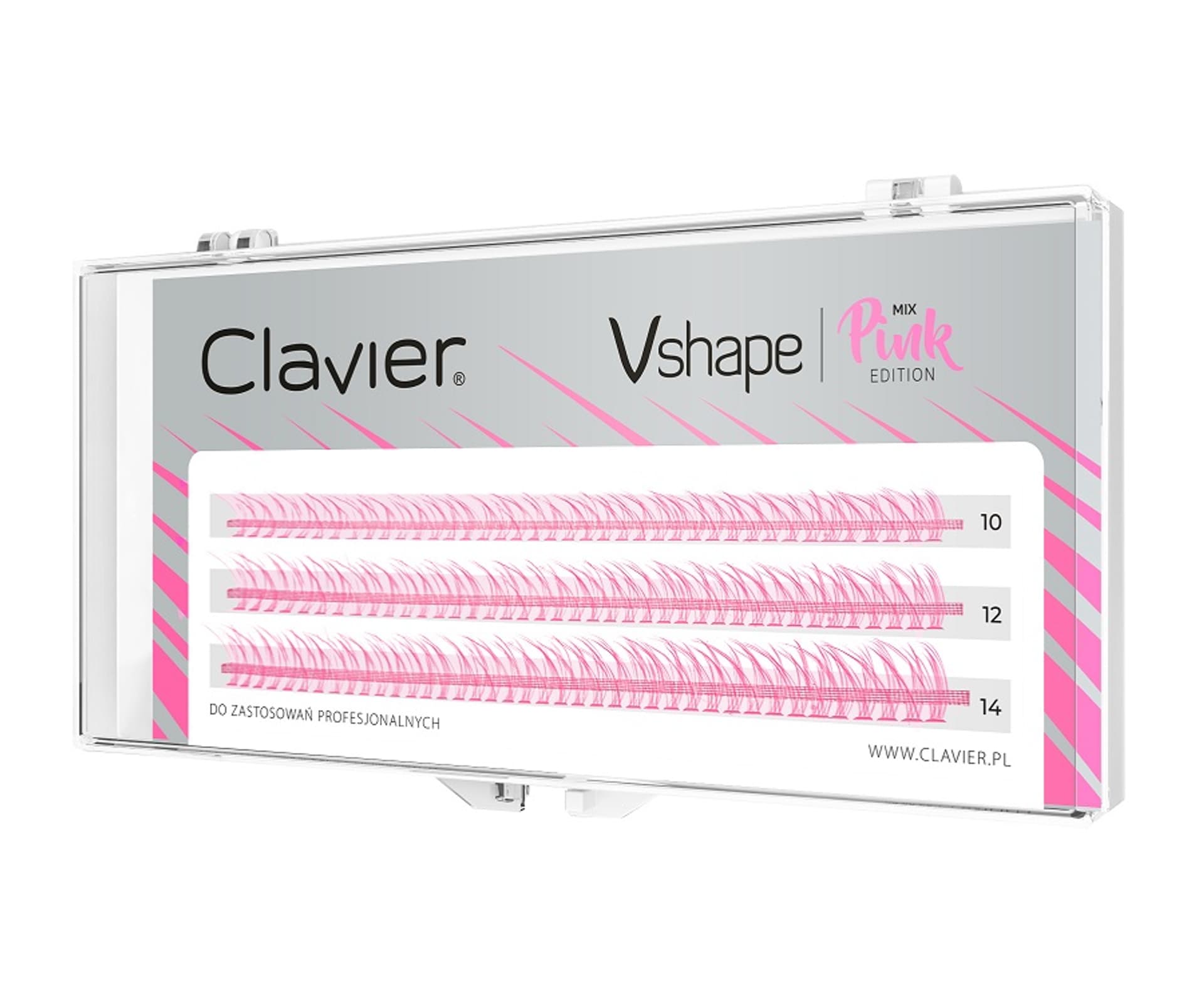 

Clavier Vshape Colour Edition kępki rzęs Pink Mix