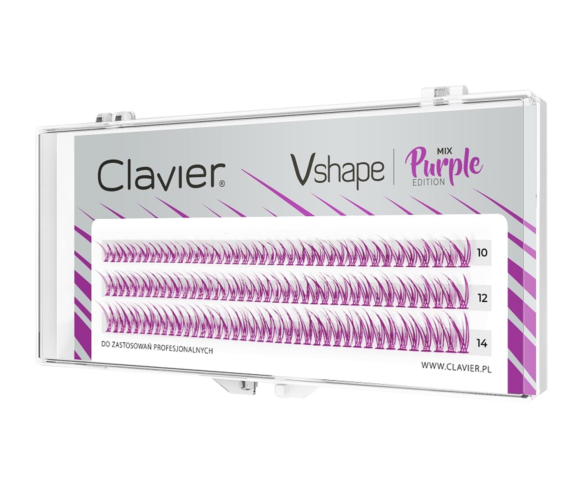 

Clavier Vshape Colour Edition kępki rzęs Purple Mix