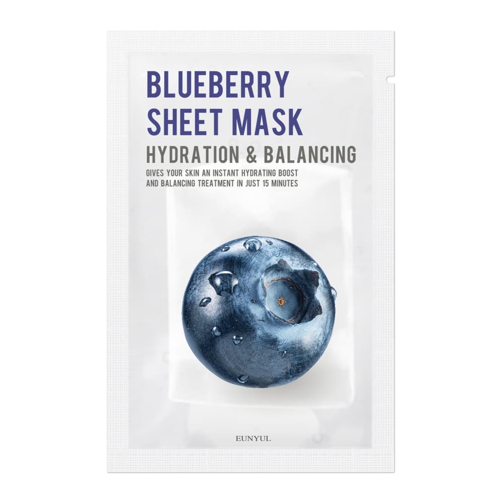 

EUNYUL Blueberry Sheet Mask nawilżająca maseczka w płachcie z jagodami 22ml
