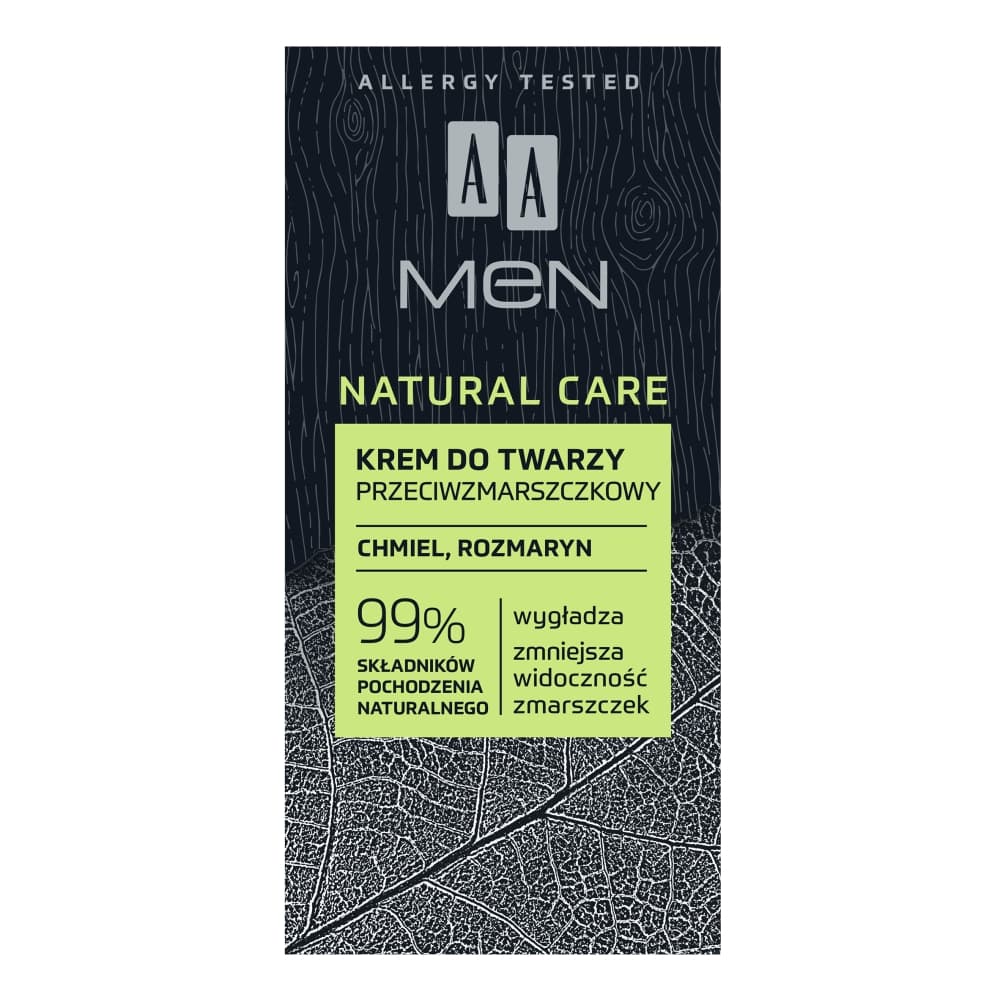 

AA Men Natural Care Krem do twarzy przeciwzmarszczkowy 50ml